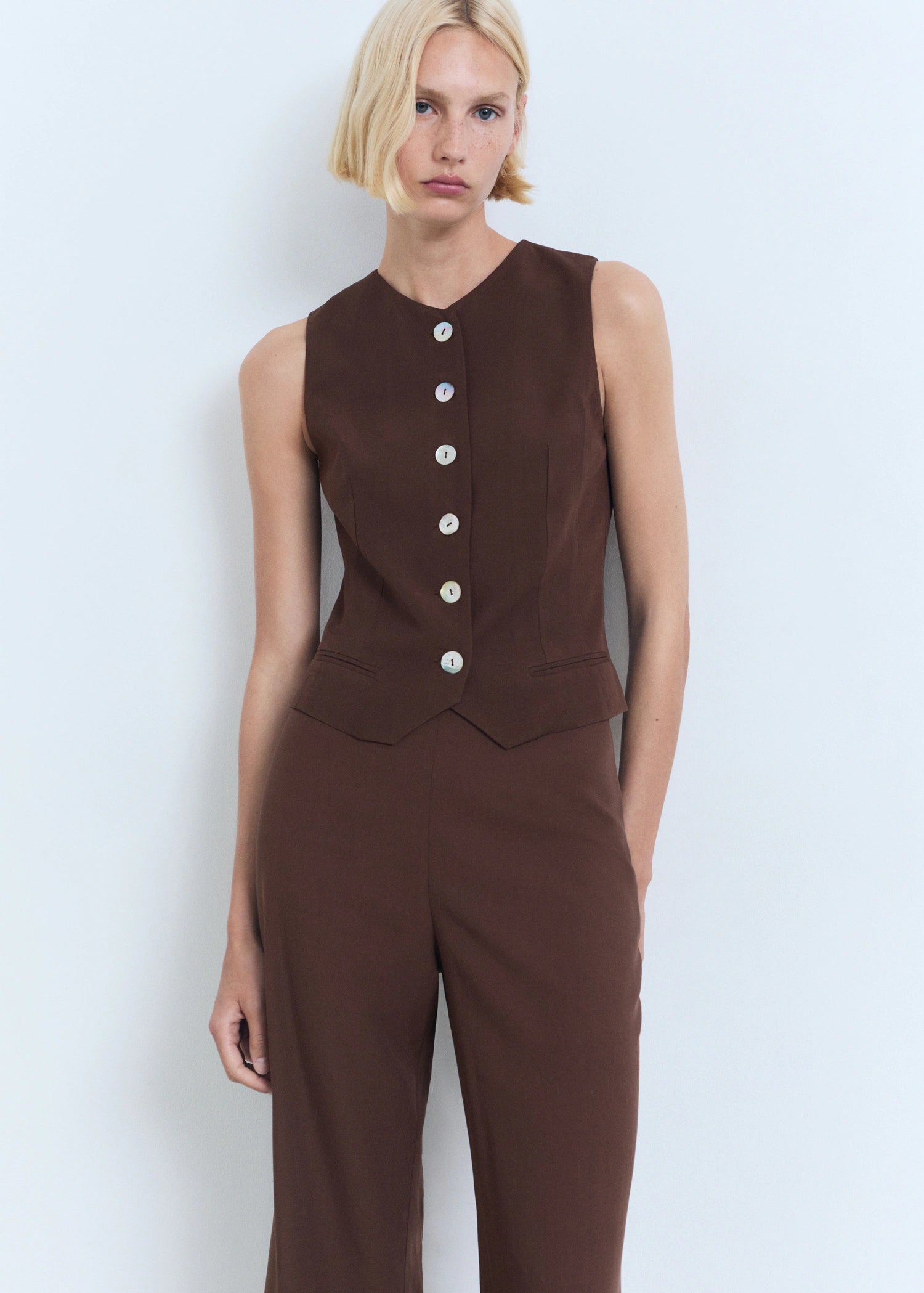 Straight Fit Suit Trousers