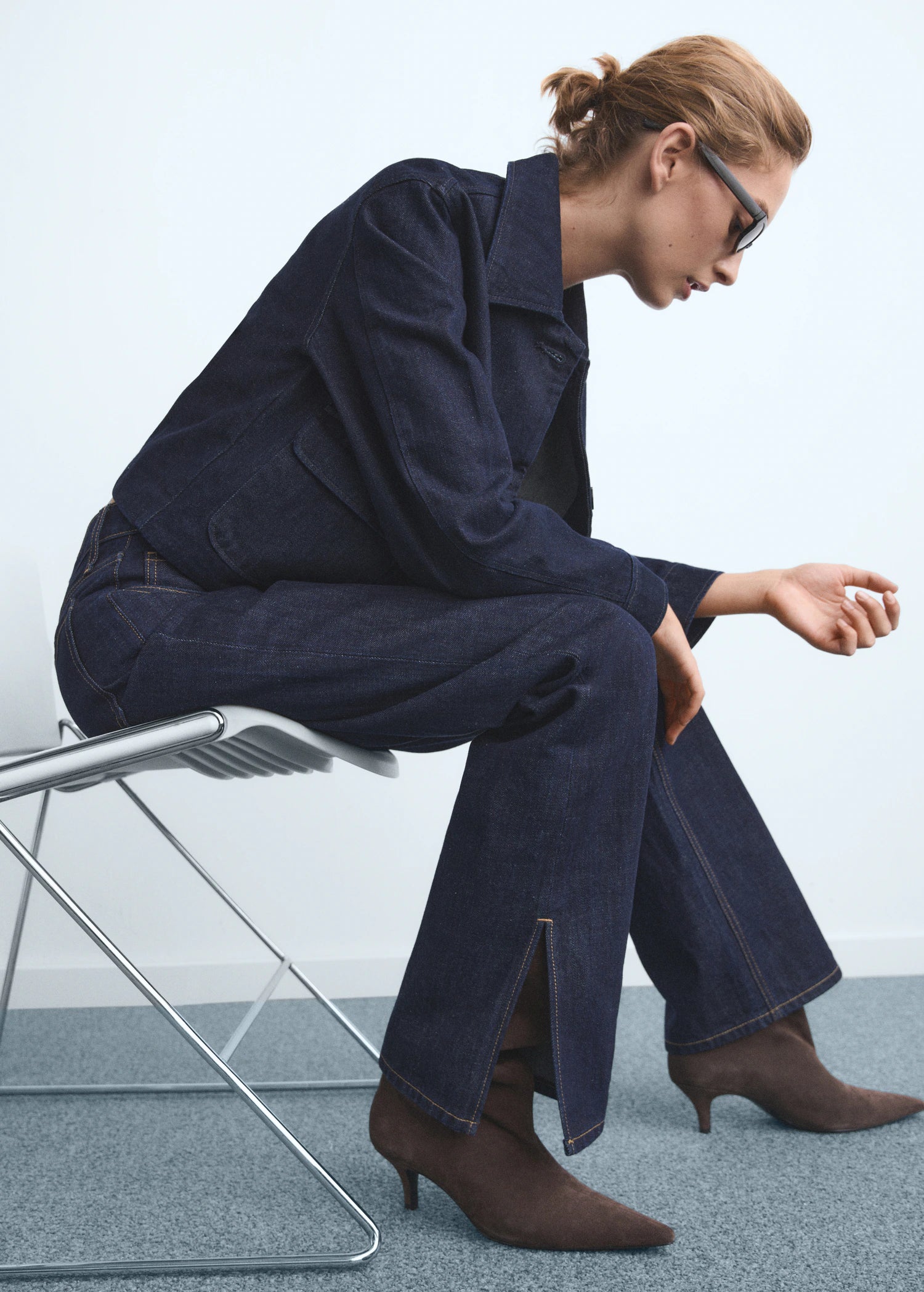 Straight Leg Jeans With Openings