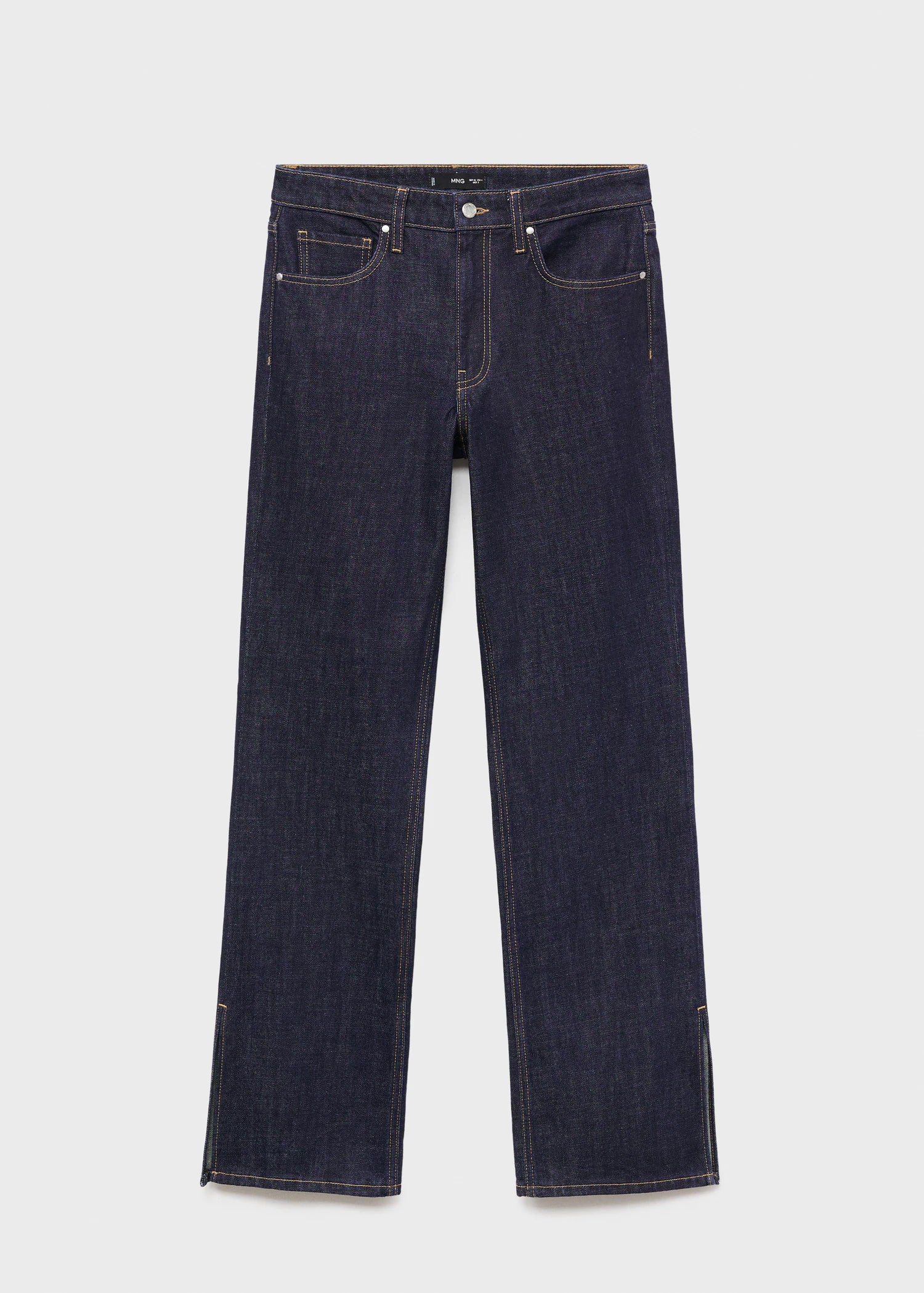 Straight Leg Jeans With Openings