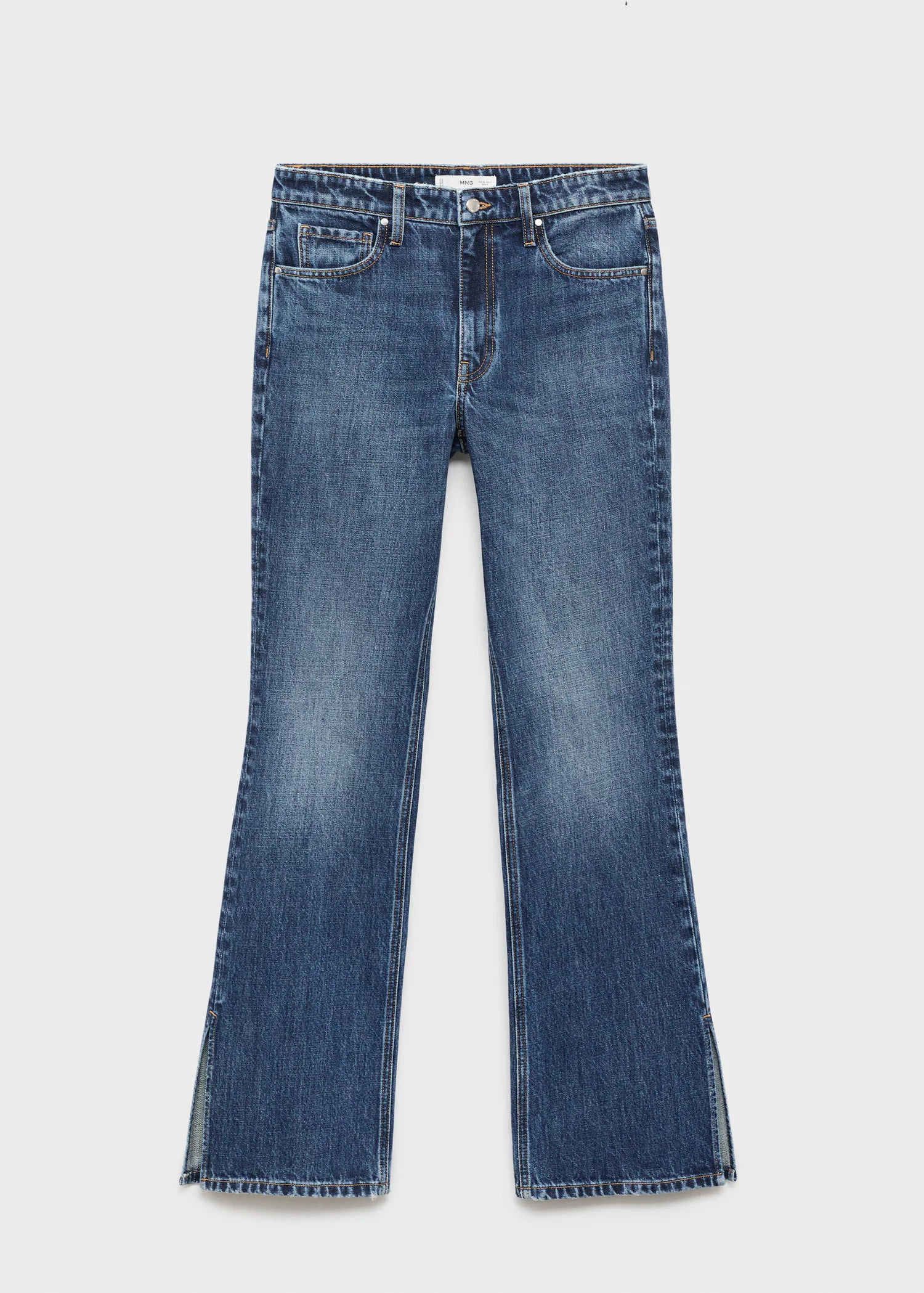 Straight Leg Jeans With Openings