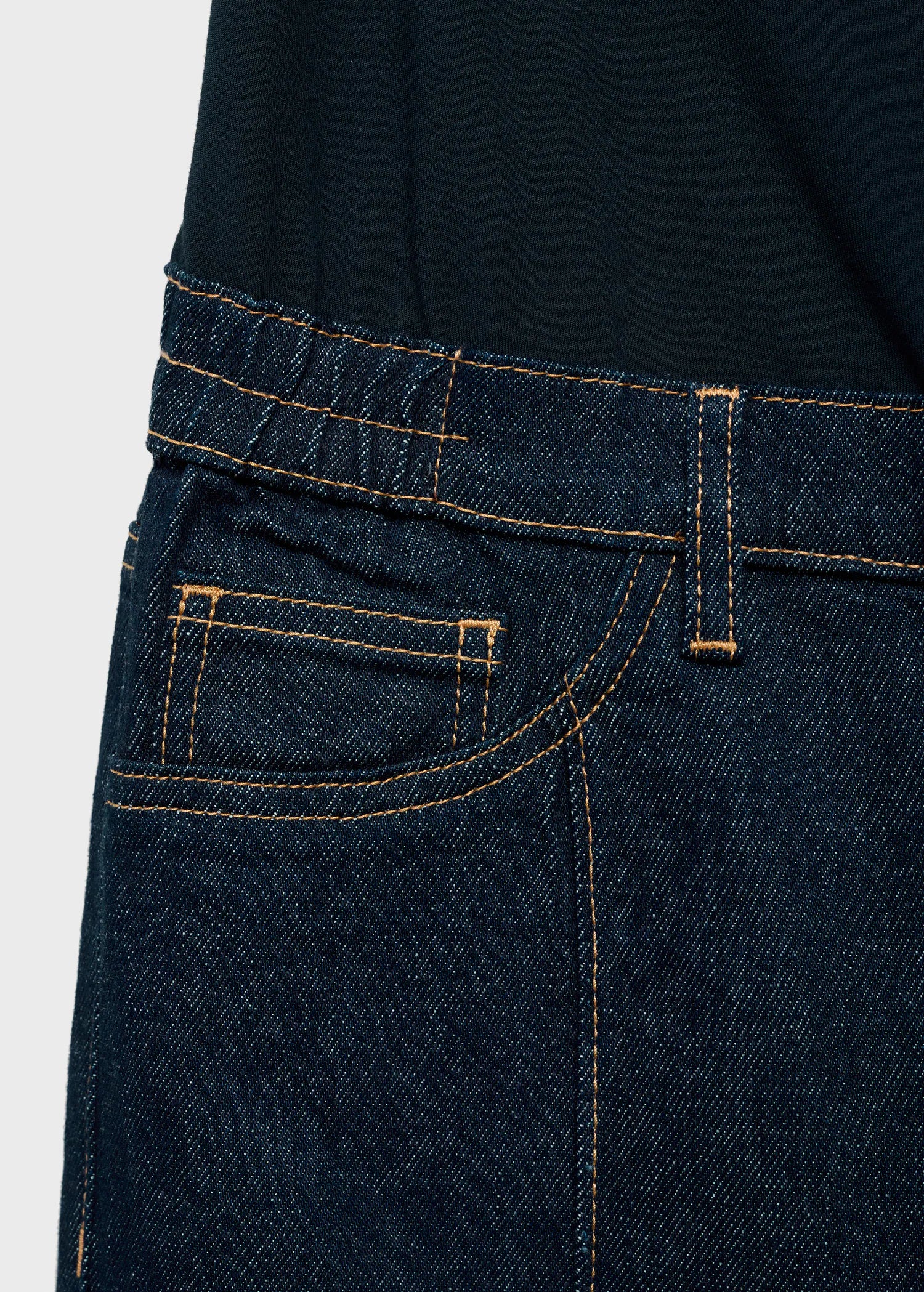 Straight Leg Maternity Jeans With Stitching Detail