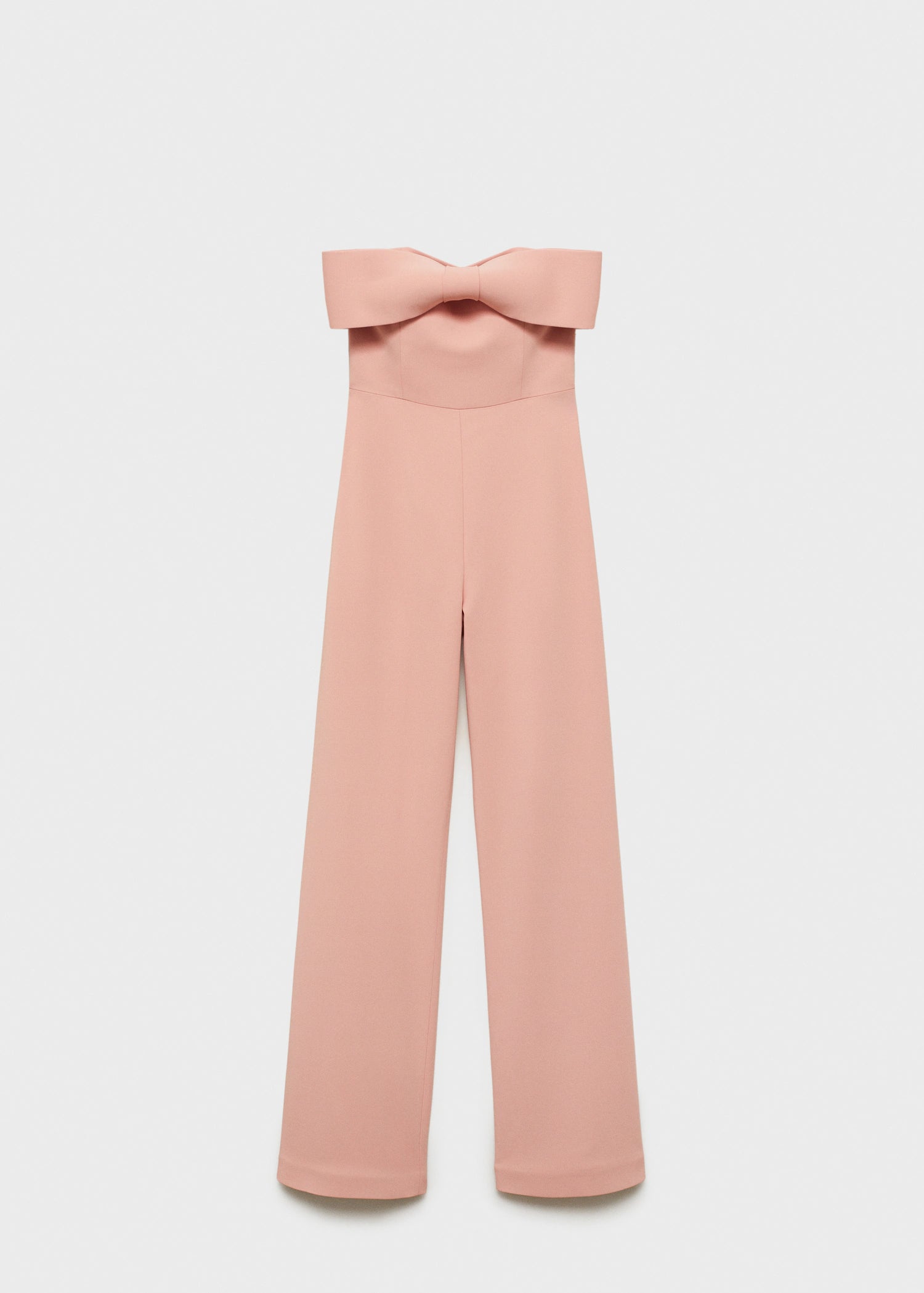 Strapless Jumpsuit With Bow Neckline