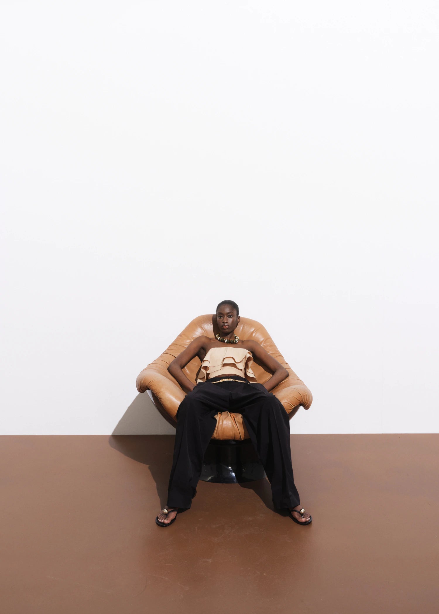 Strapless Top With Ruffles