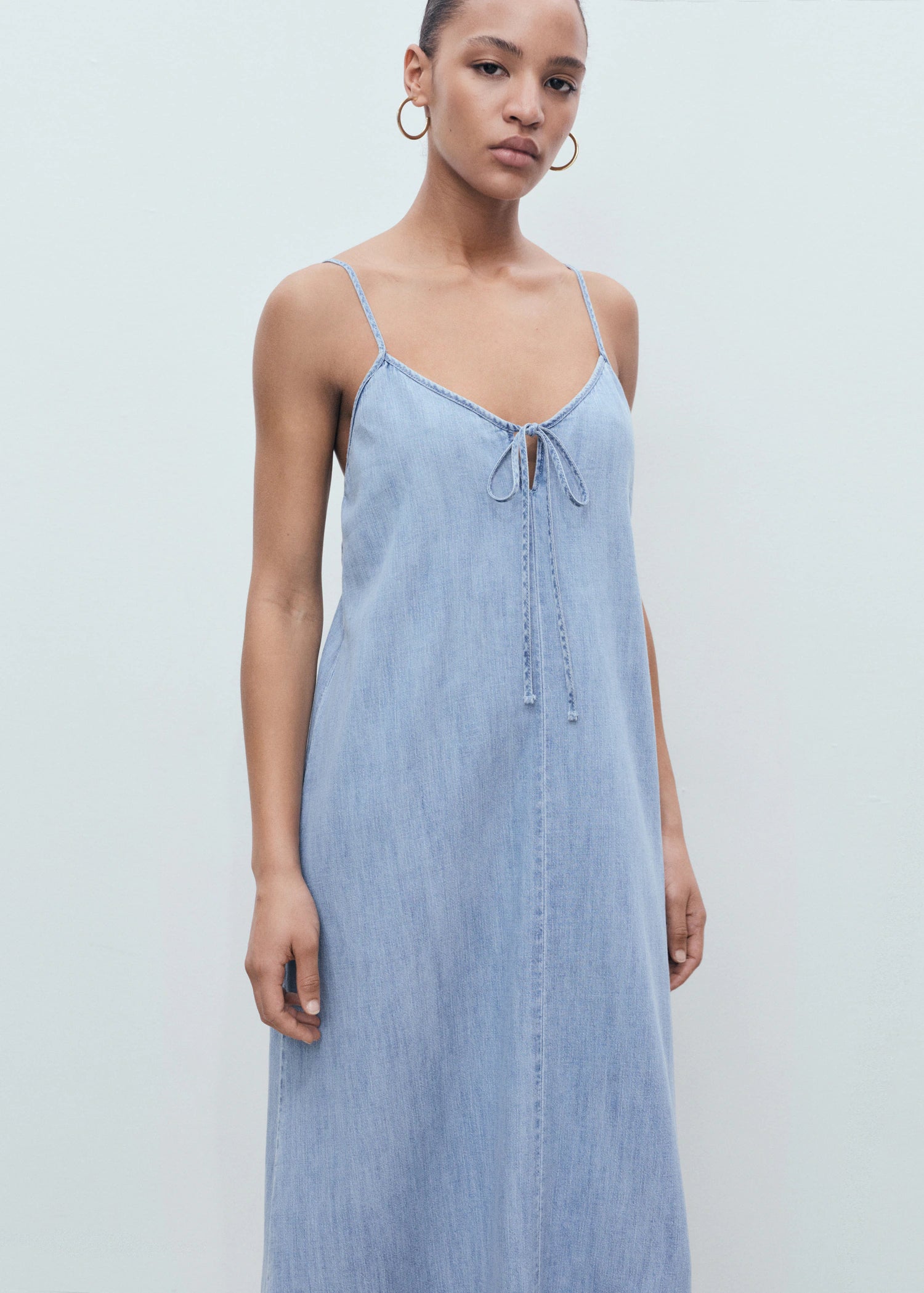 Strappy Denim Dress