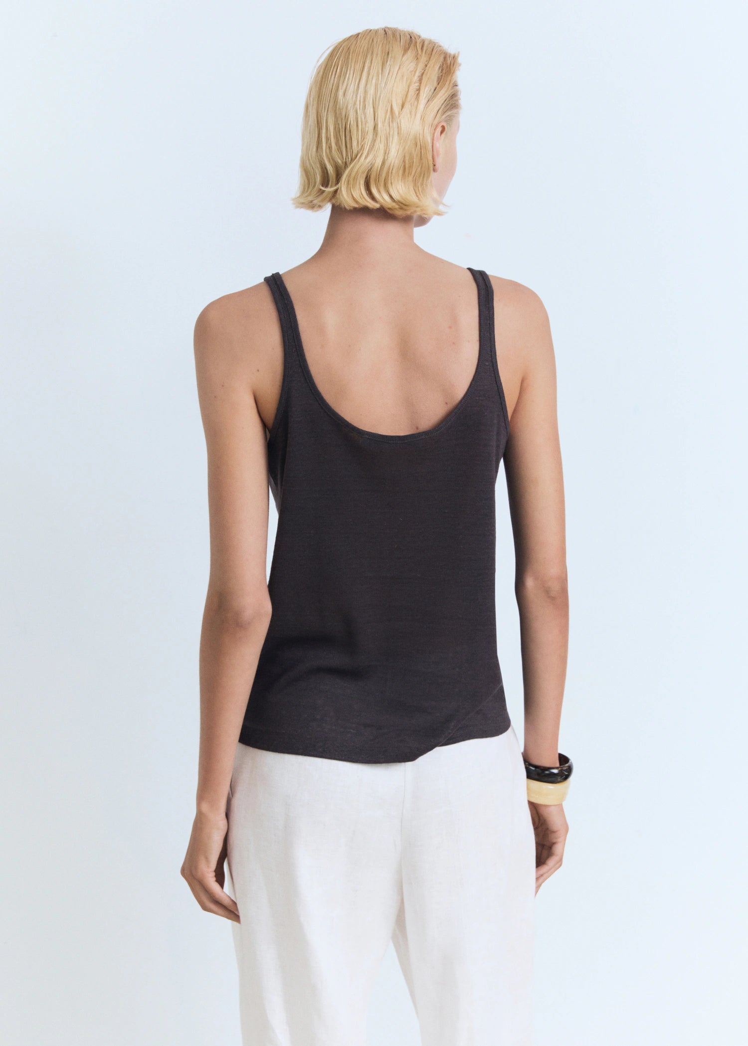 Strappy Linen Top