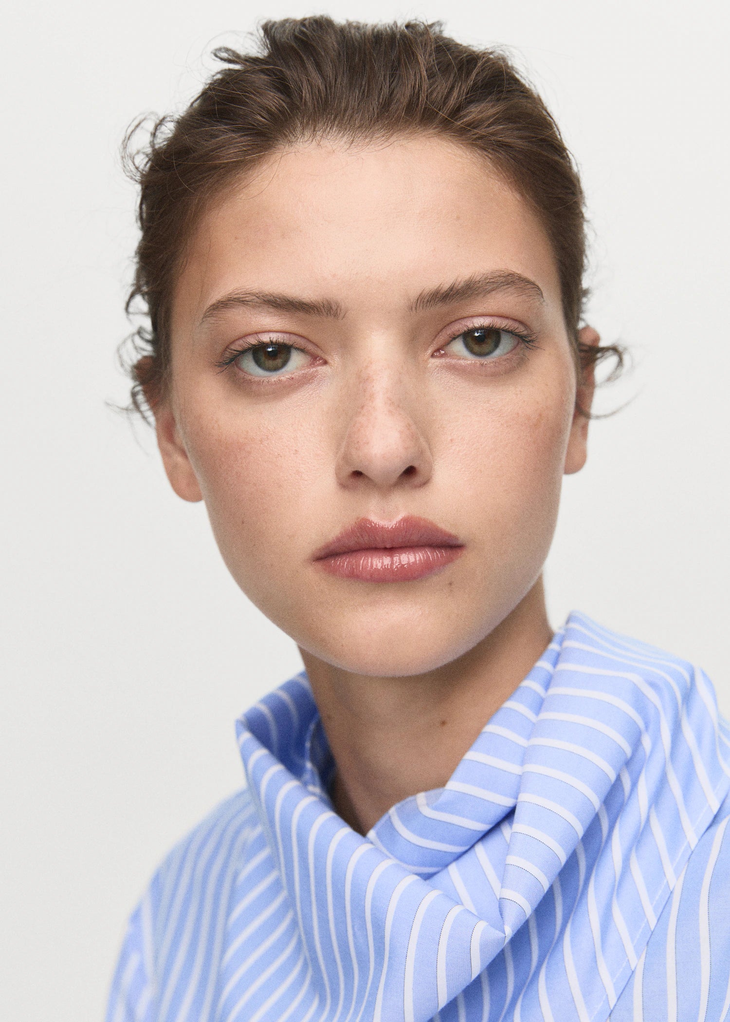 Striped Blouse With Handkerchief