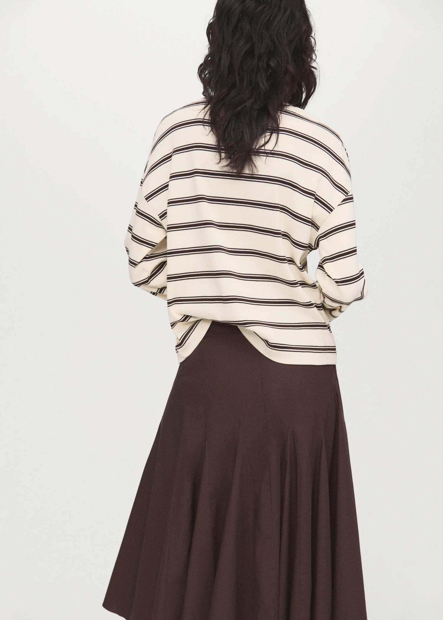 Striped Cotton Blend Sweatshirt