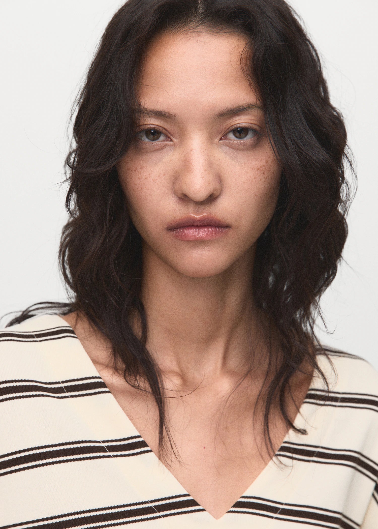 Striped Cotton Blend Sweatshirt