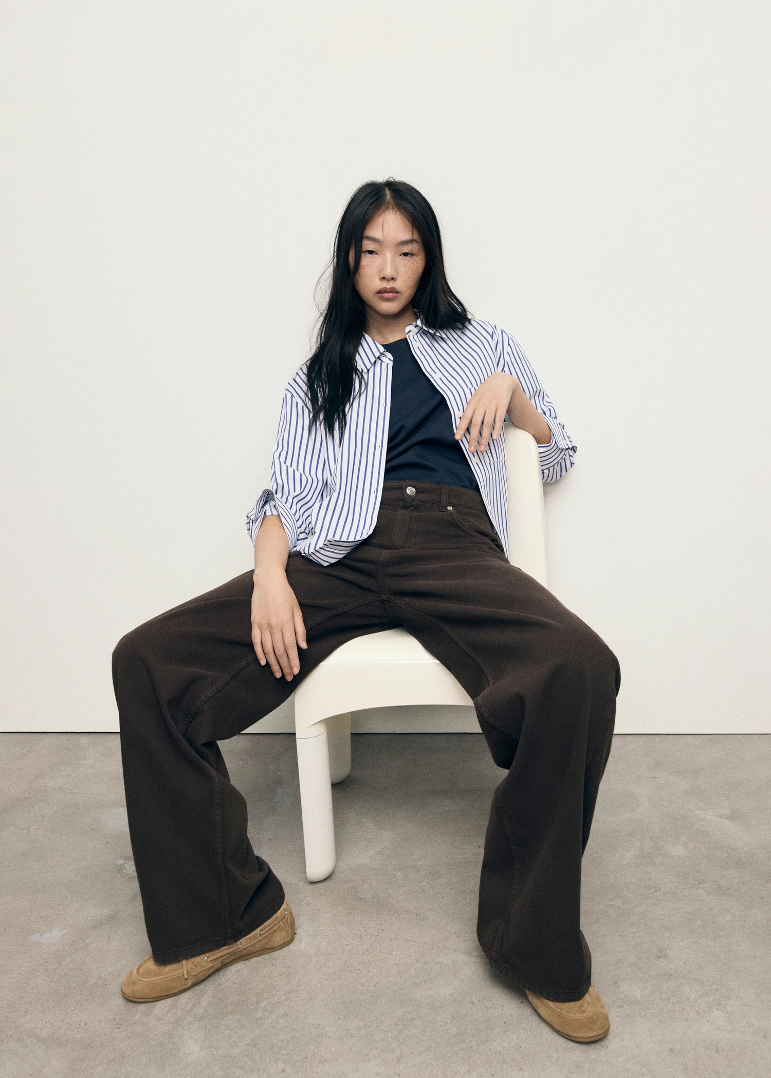 Striped Cropped Shirt