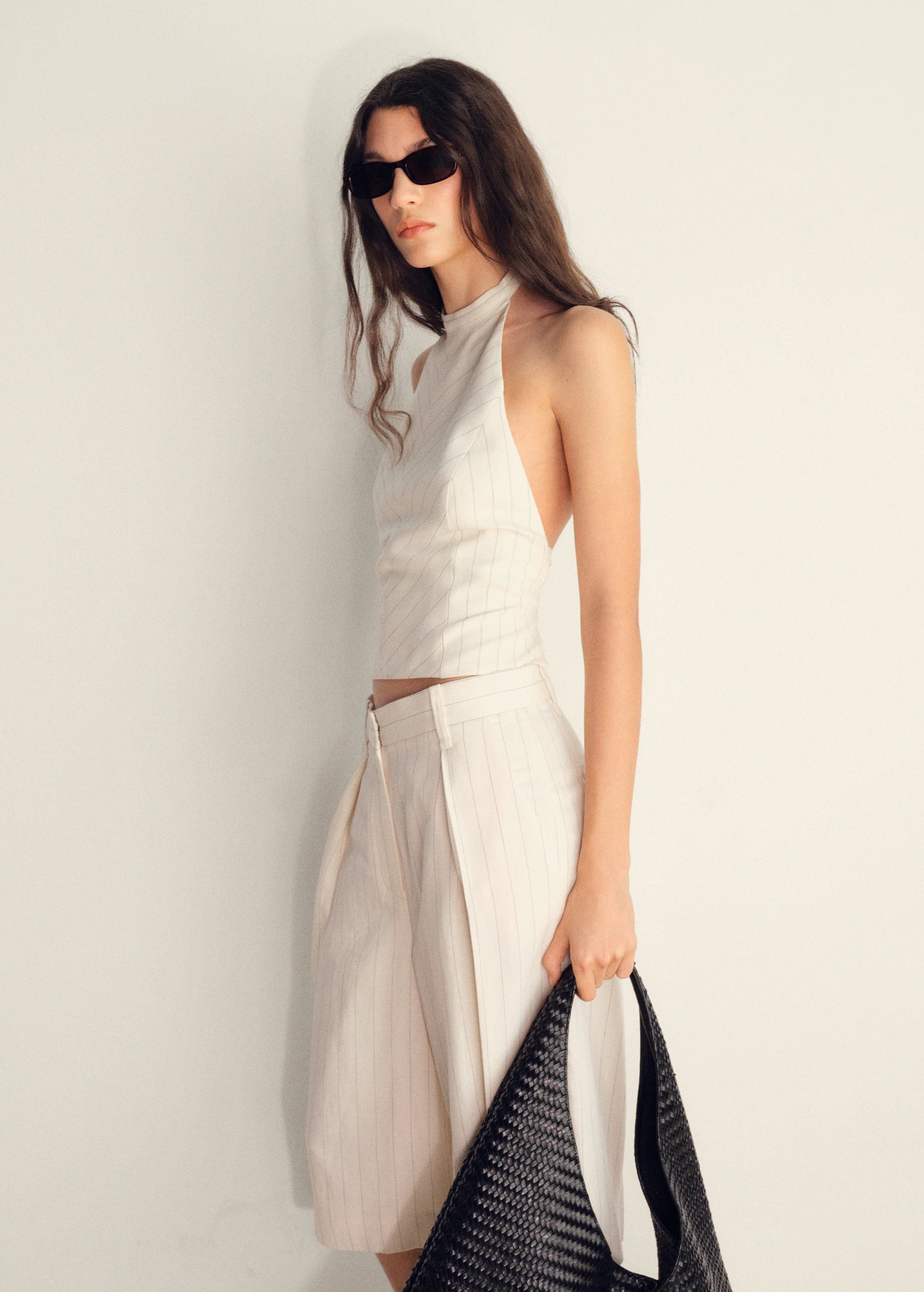 Striped Halter Neck Top