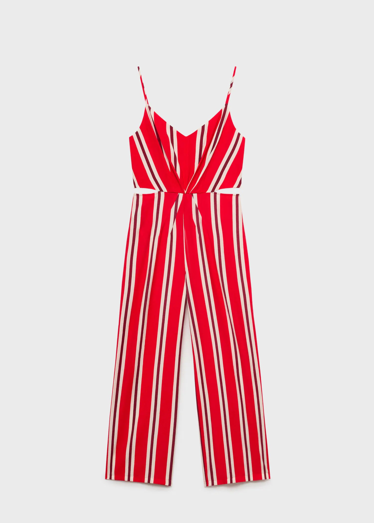 Striped Jumpsuit With Cut Out