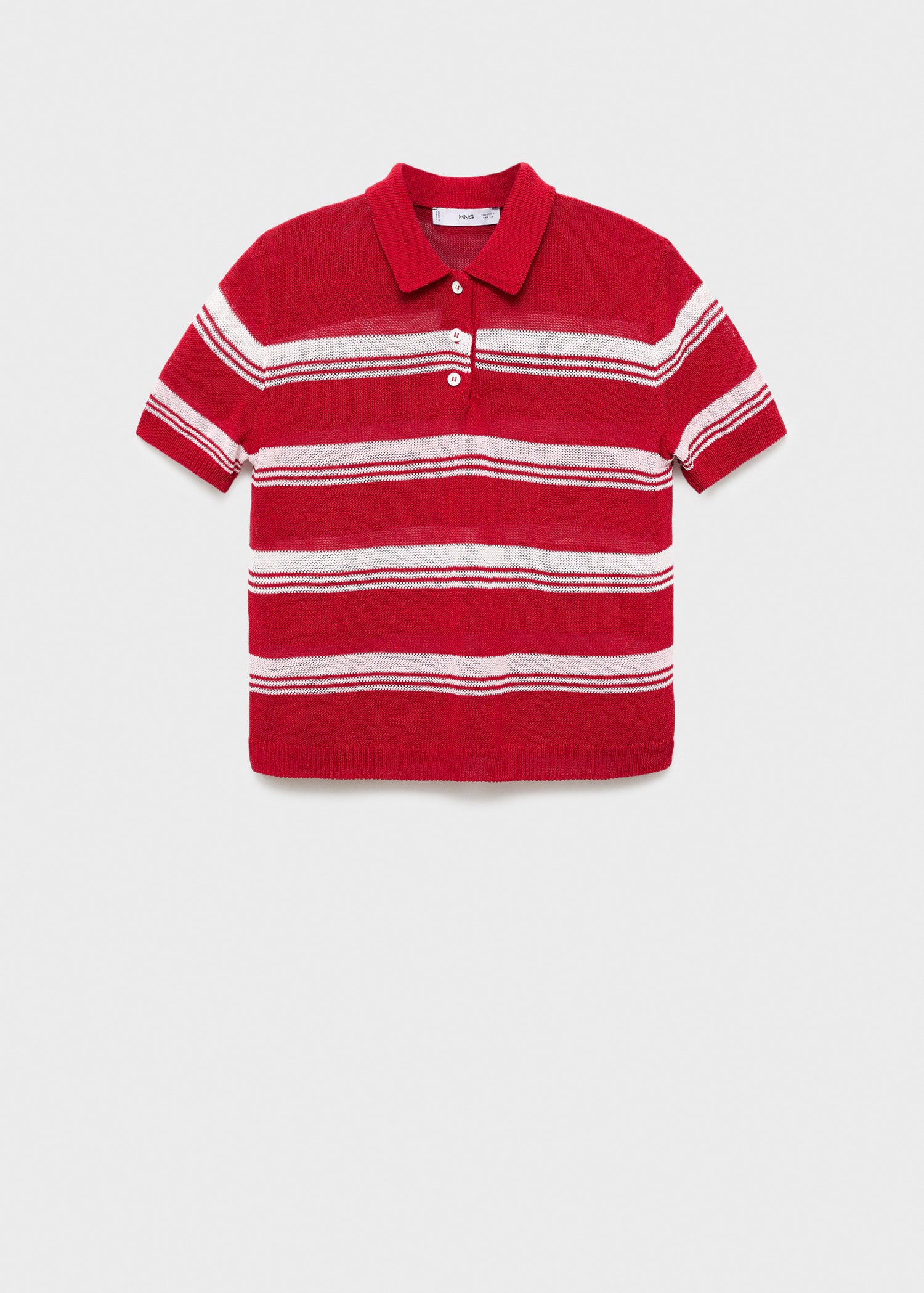 Striped Polo Neck Sweater