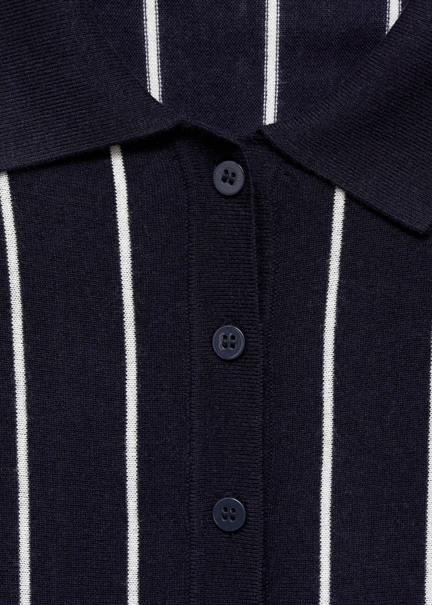 Striped Polo Neck Sweater