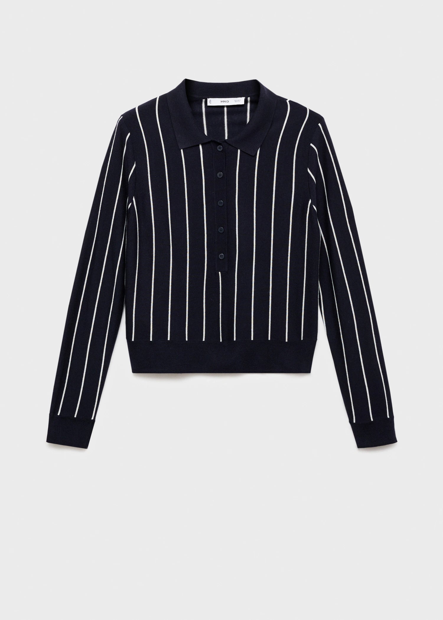 Striped Polo Neck Sweater