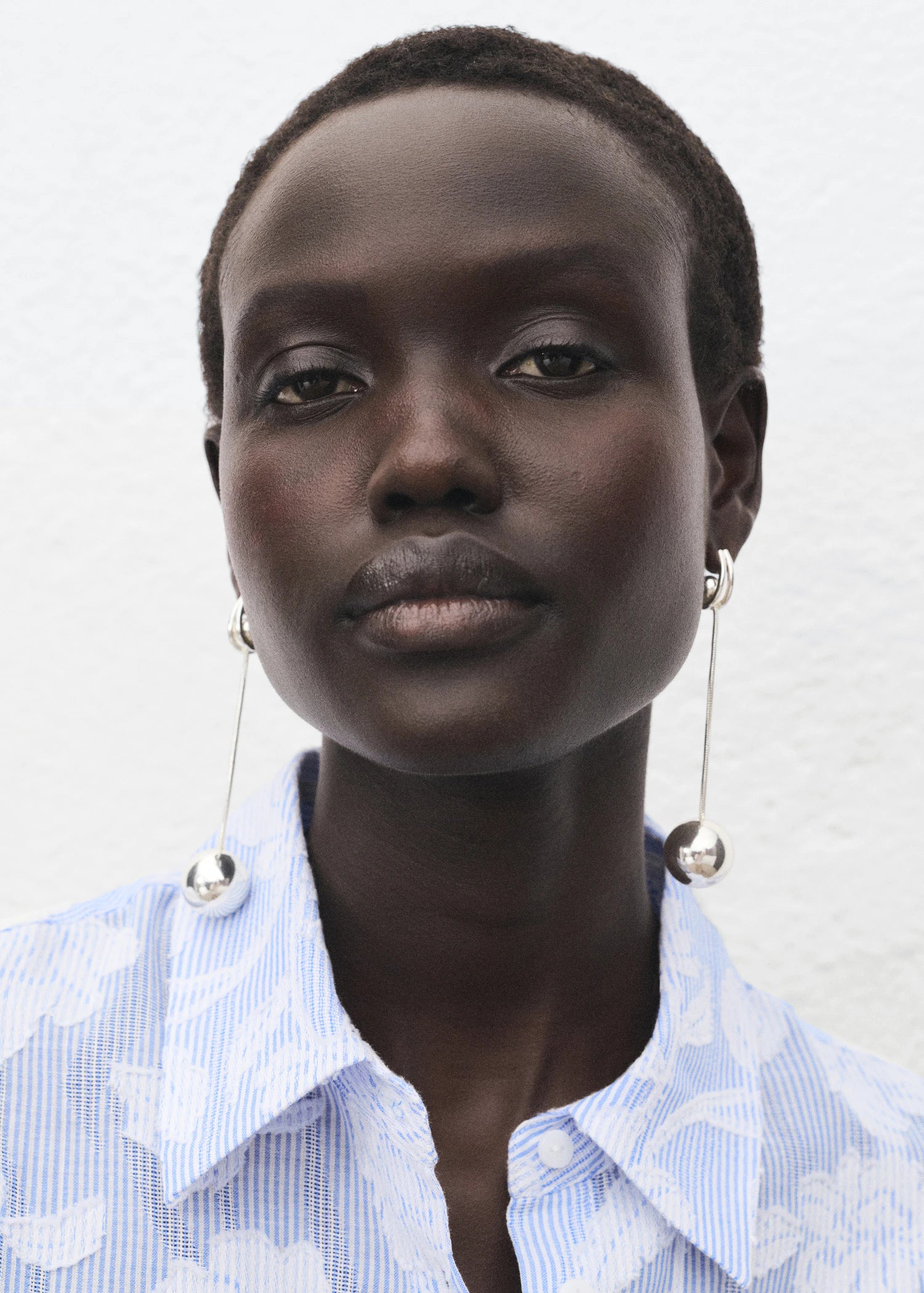 Striped Shirt With Embroidered Details