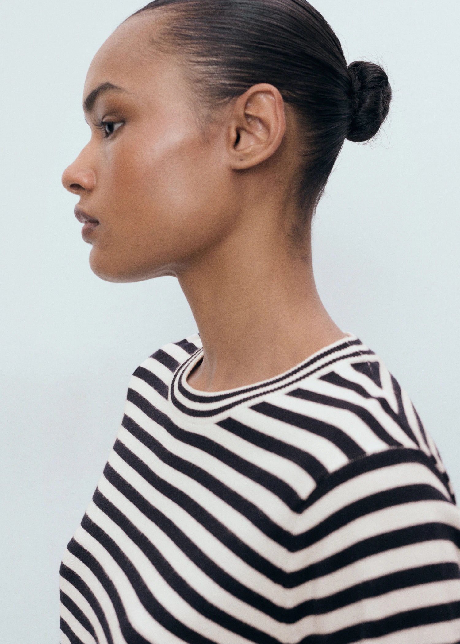 Striped Short Sleeved Sweater