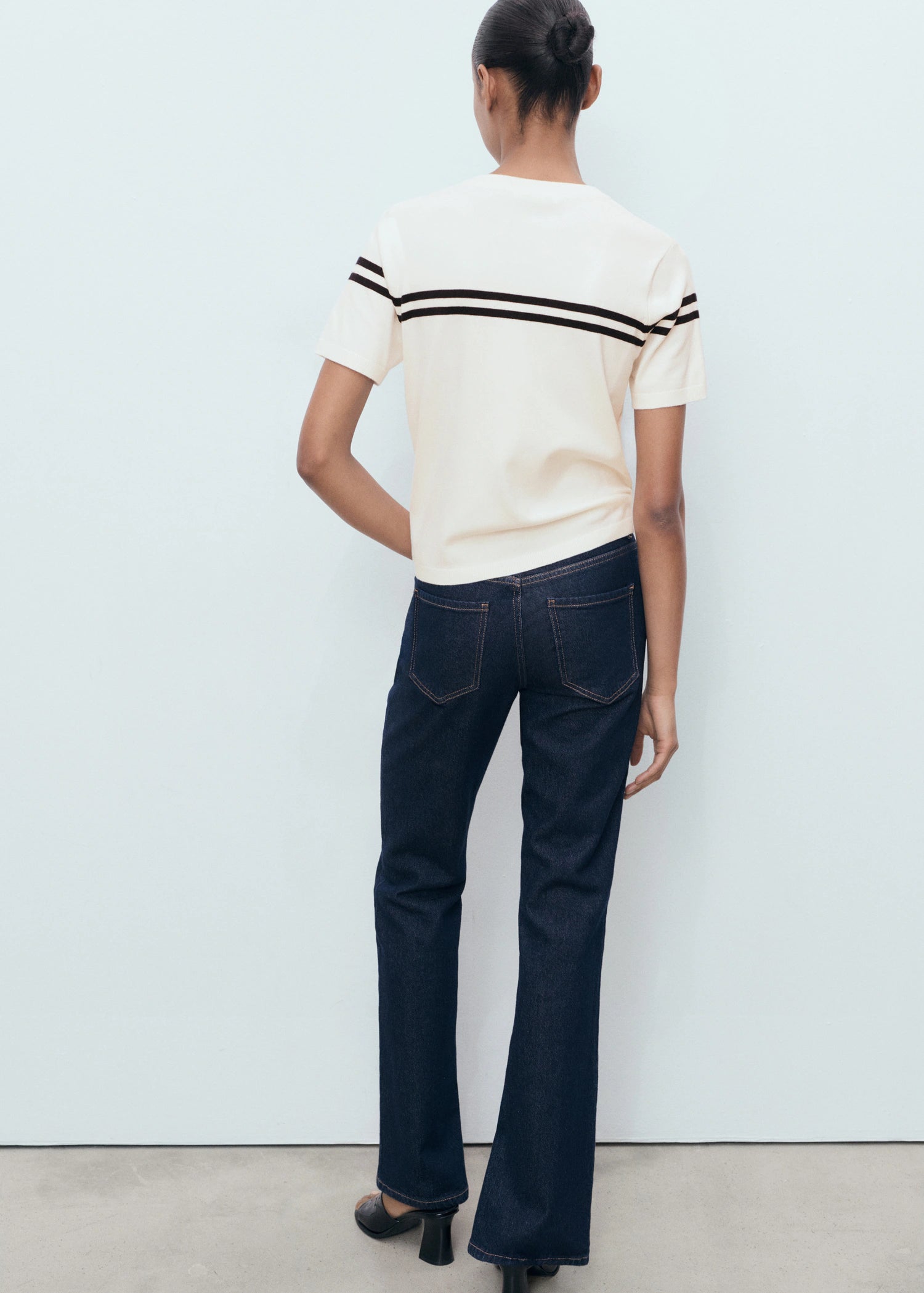 Striped Short Sleeved Sweater