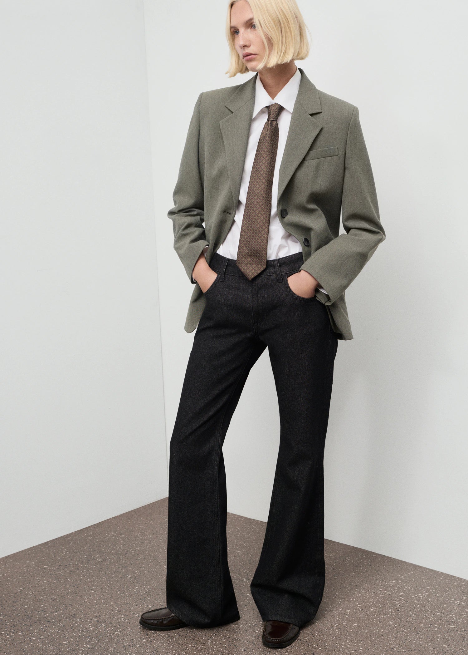 Suit Blazer With Flap Pockets