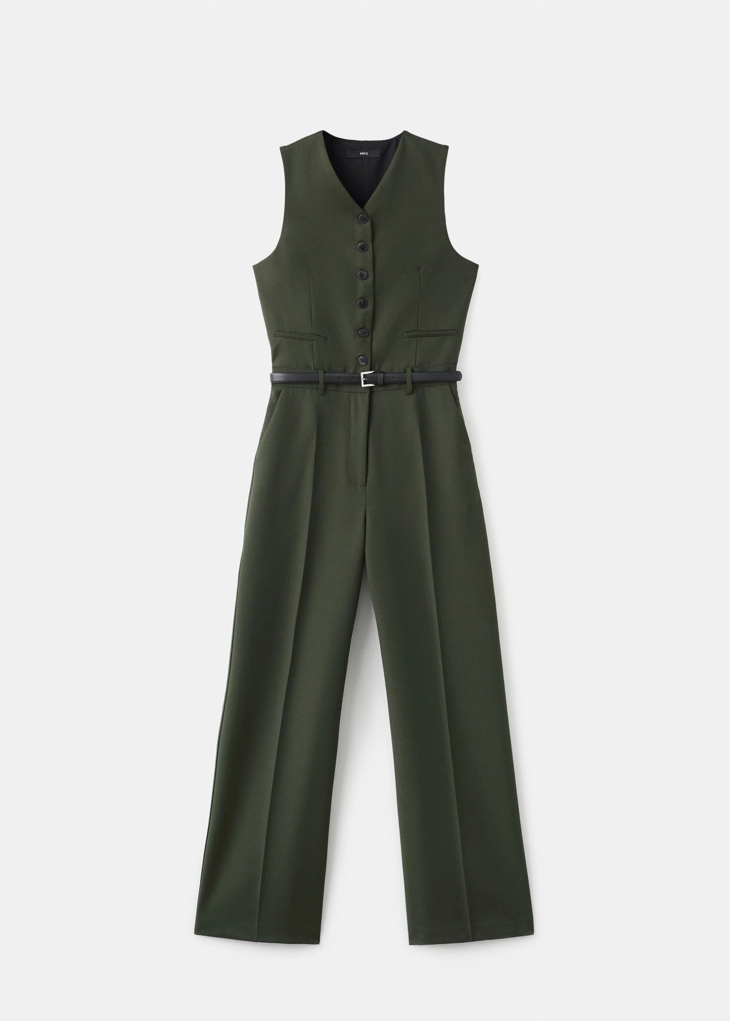 Suit Style Jumpsuit With Suit