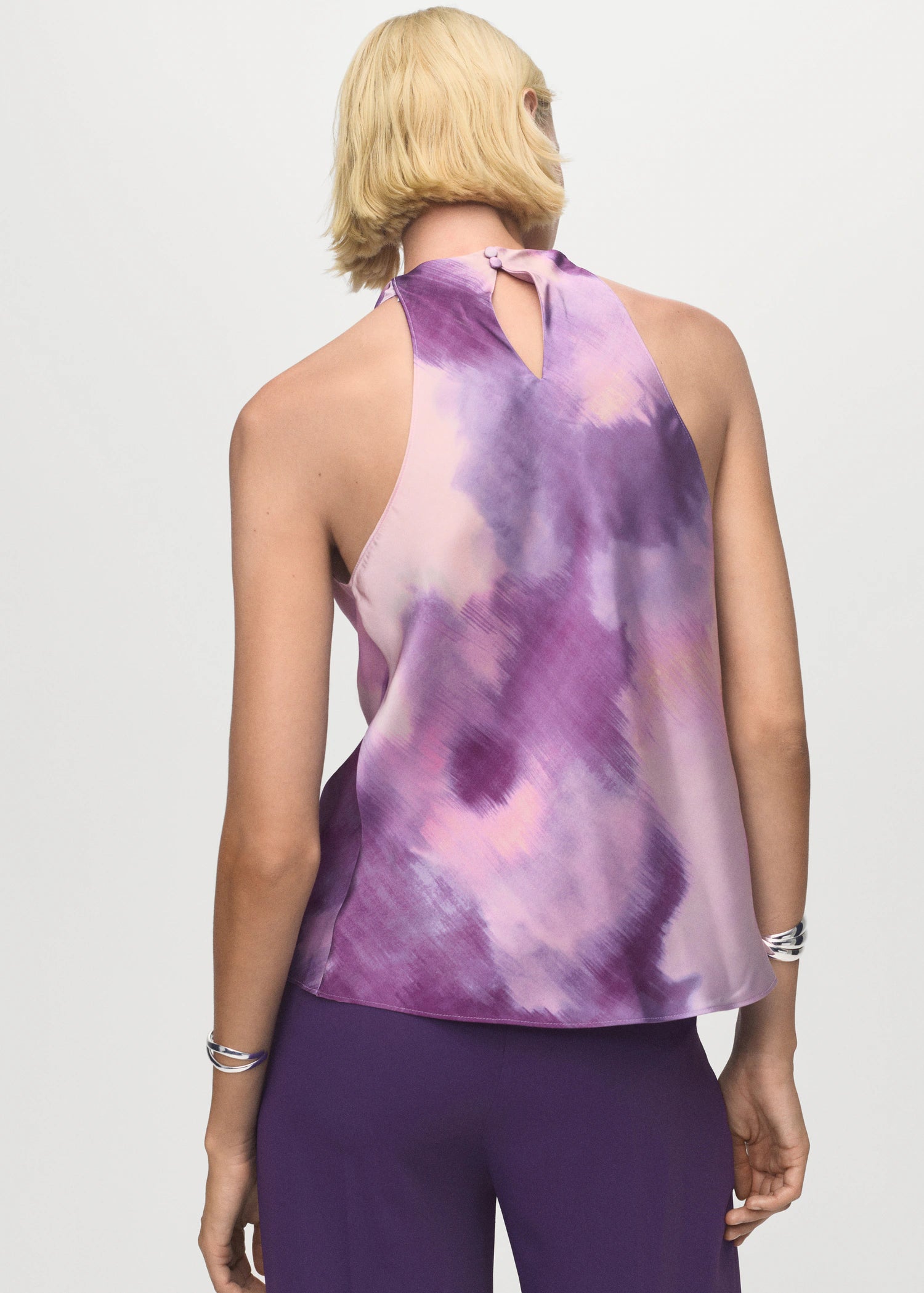 Tie Dye Blouse With Foulard