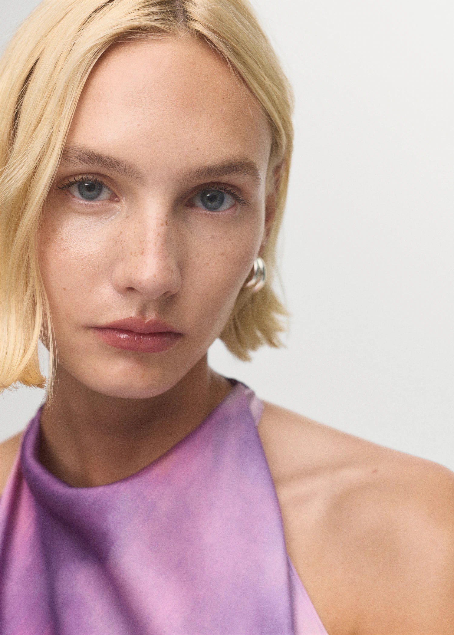 Tie Dye Blouse With Foulard