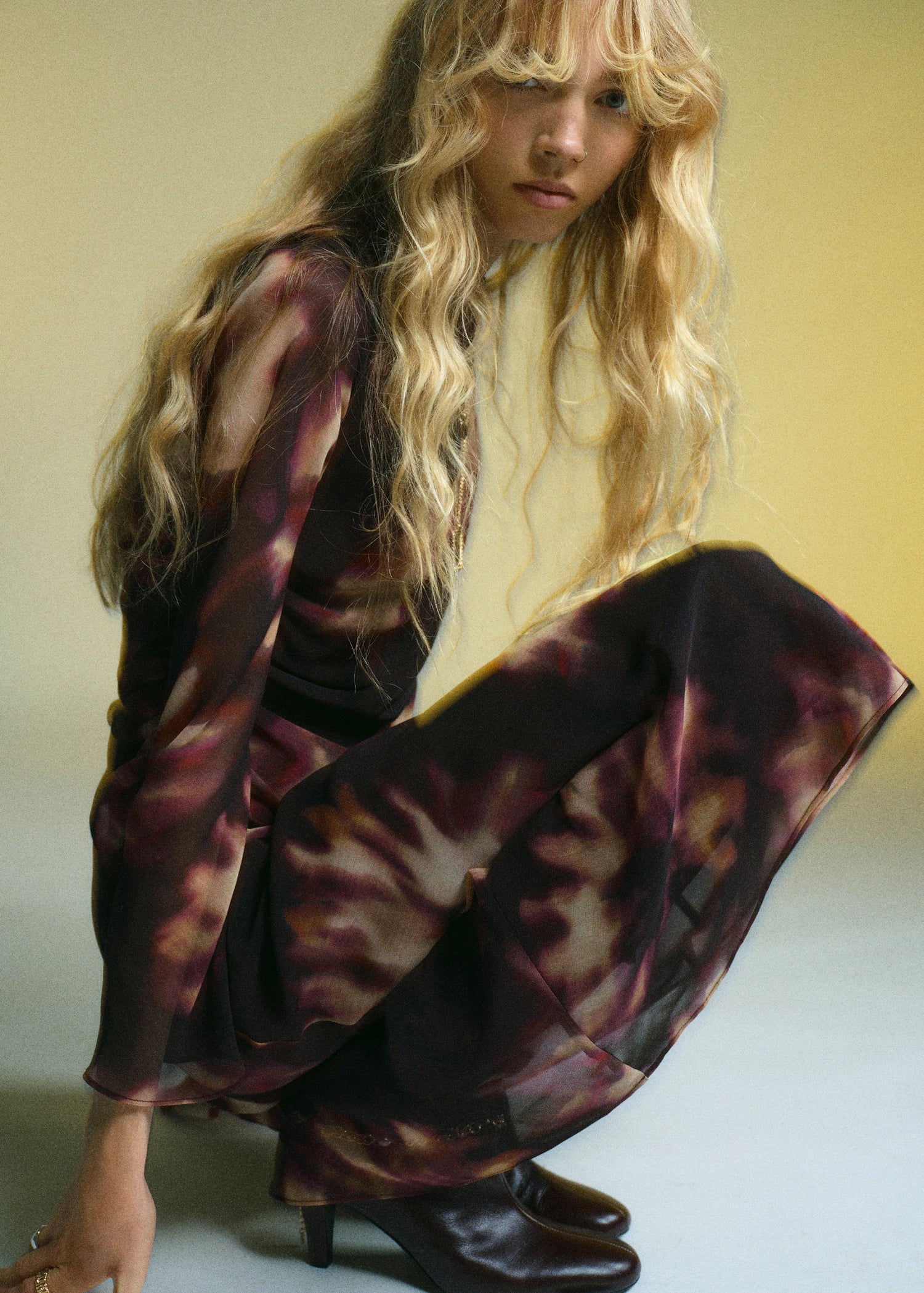 Tie Dye Ruched Dress