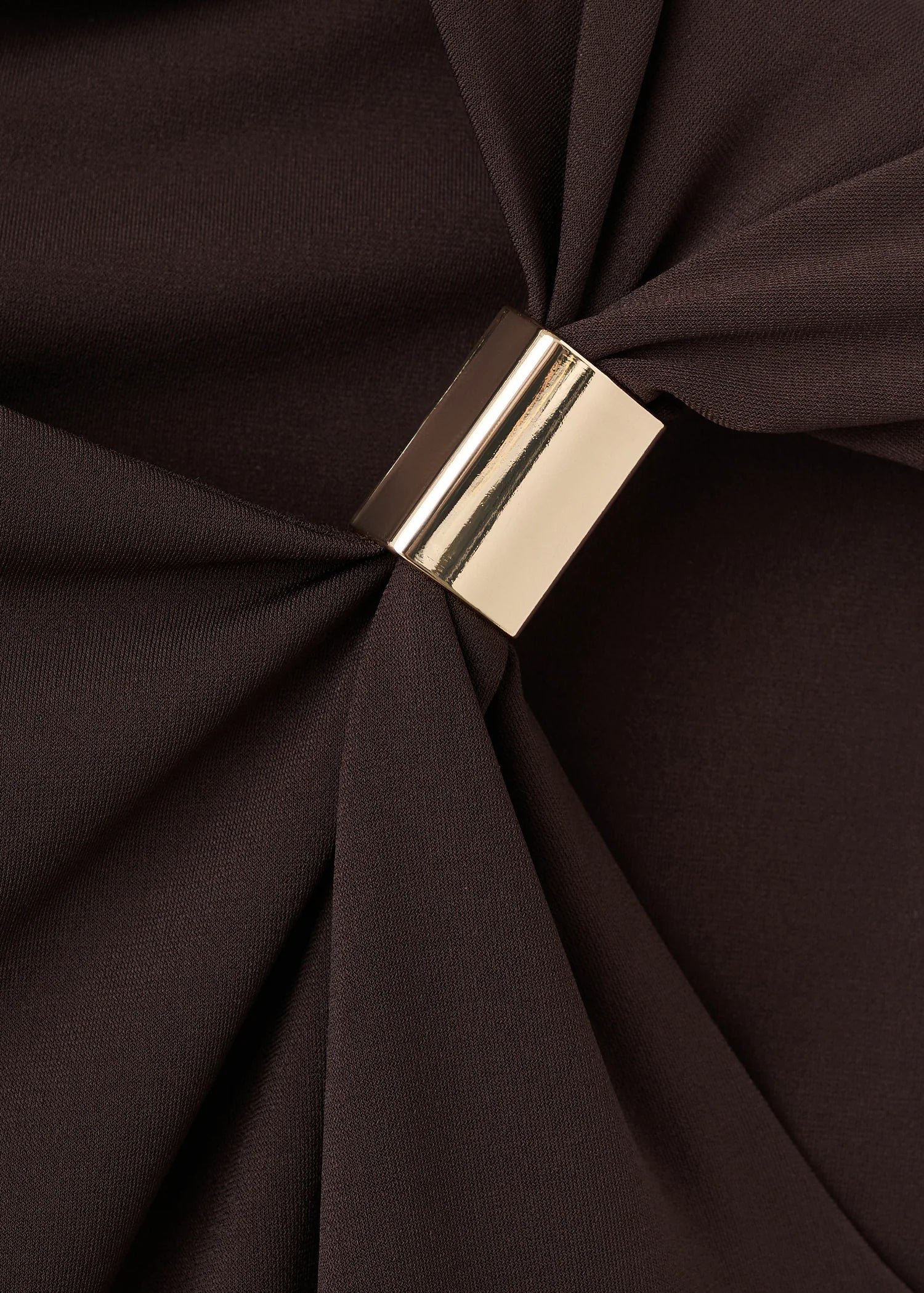 Top With Asymmetrical Neckline And Metallic Detail