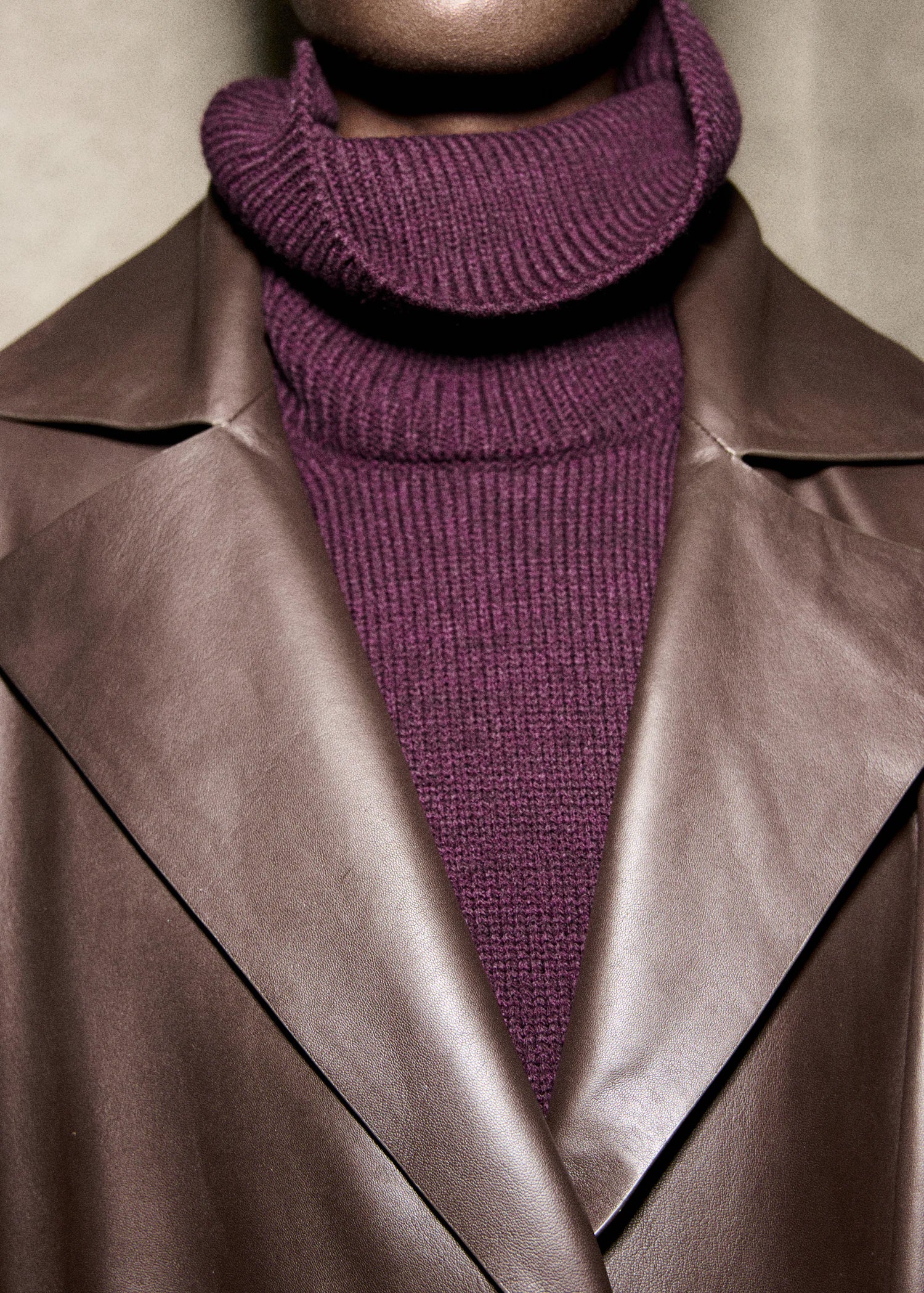 Turtleneck Sweater With Slits