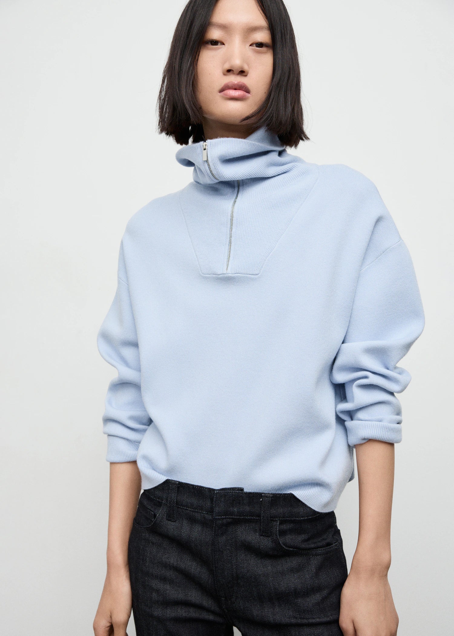 Turtleneck Sweater With Zip
