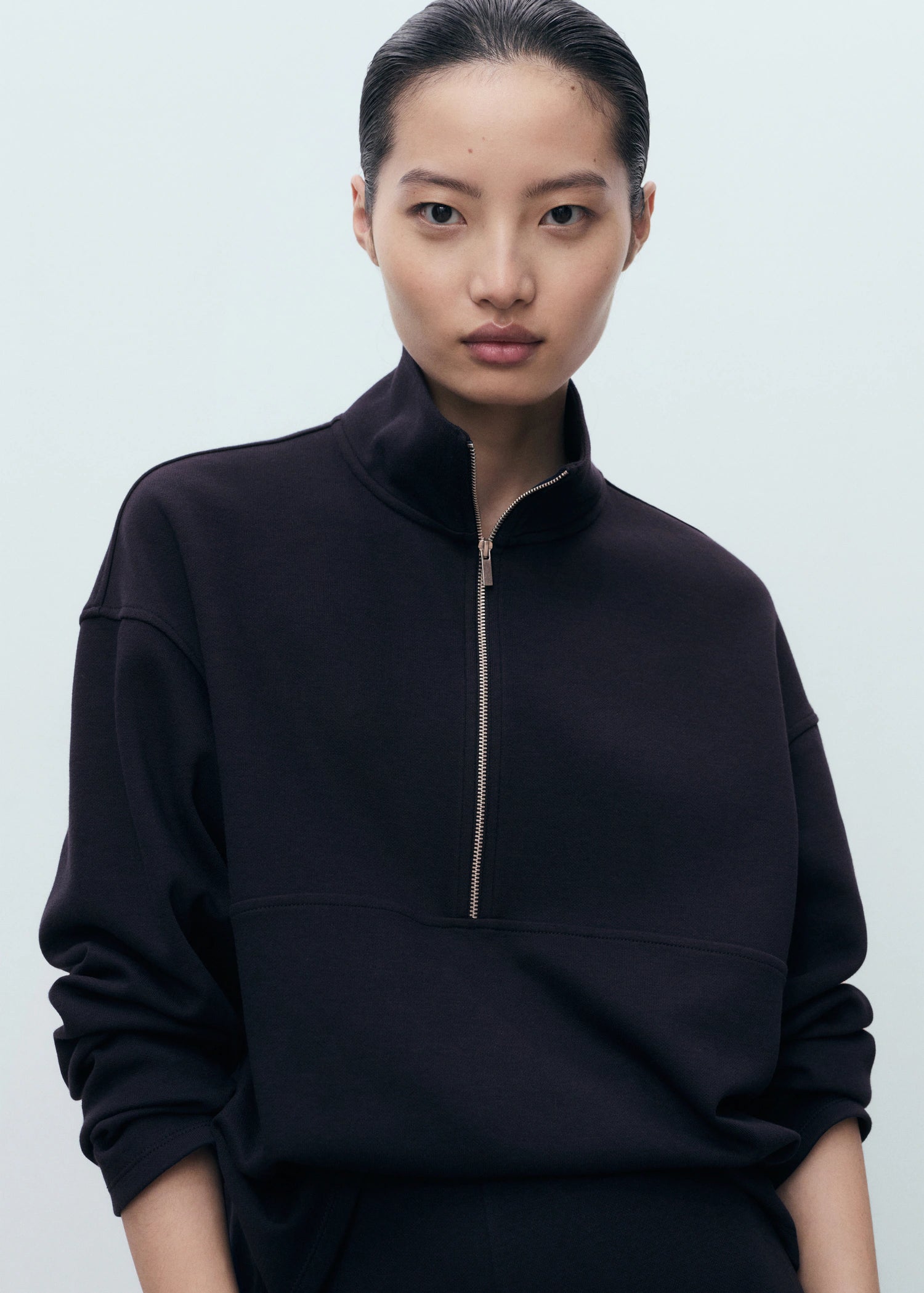 Turtleneck Sweatshirt With Zip