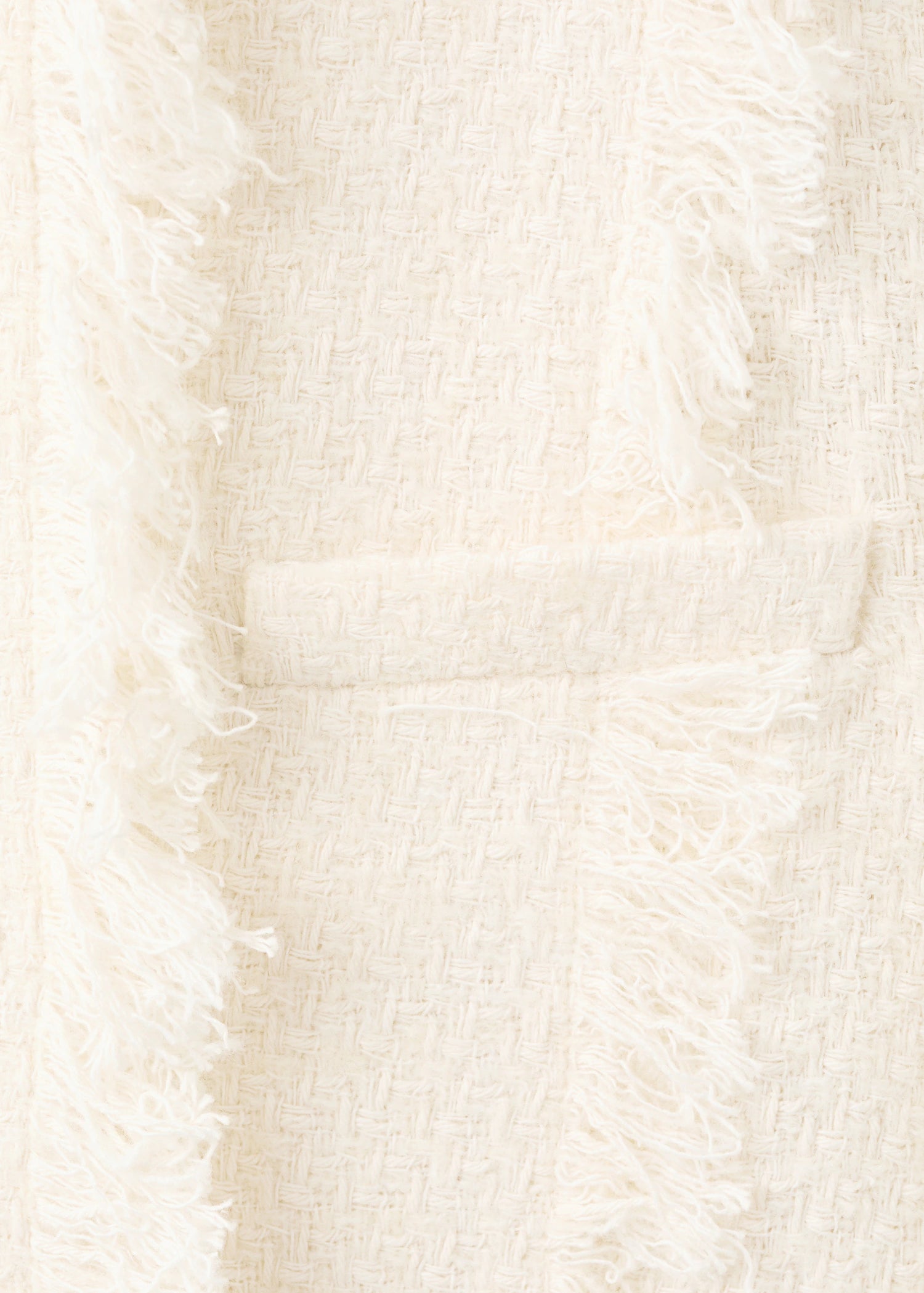 Tweed Jacket With Frayed Ends