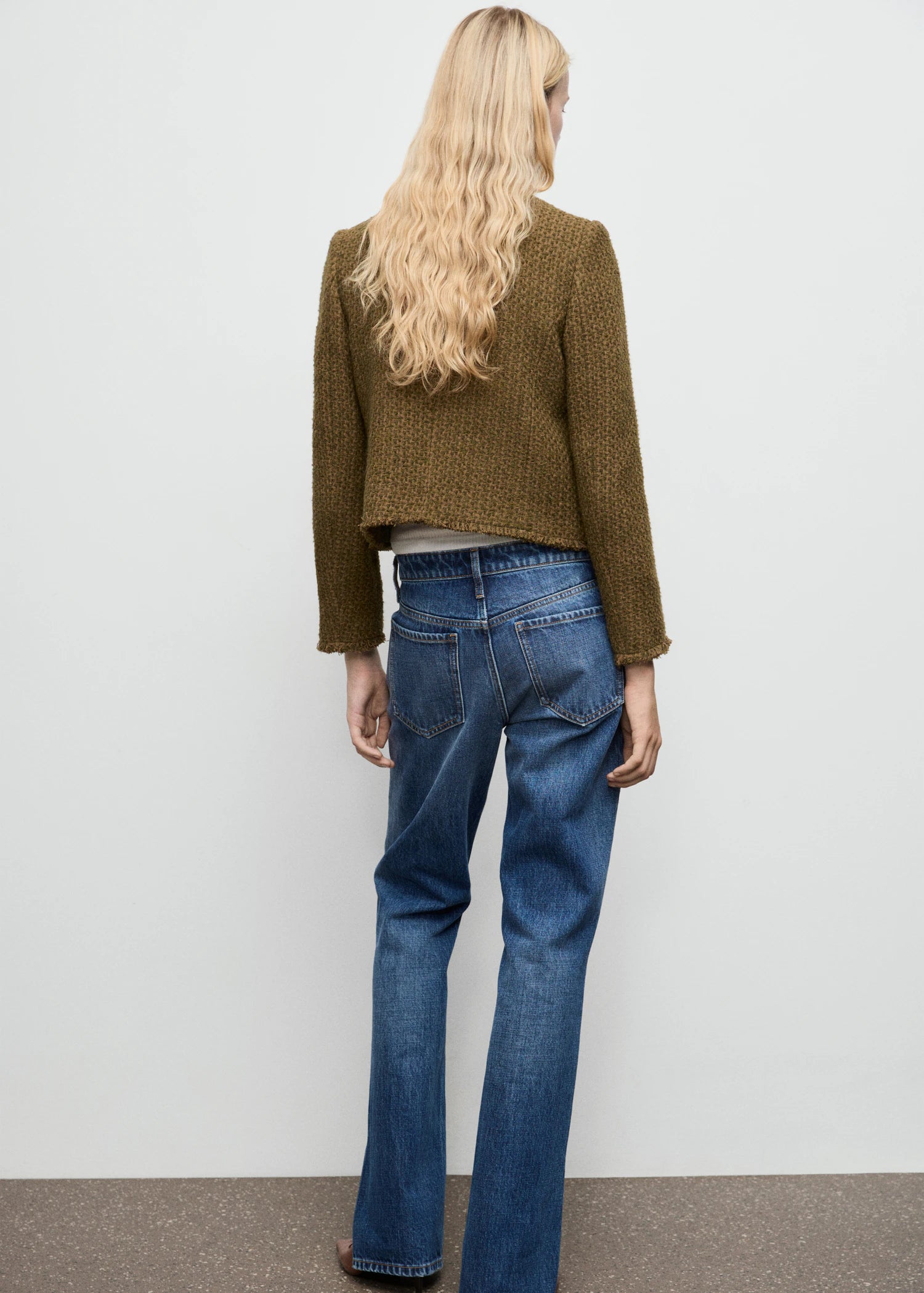 Tweed Jacket With Jewel Buttons