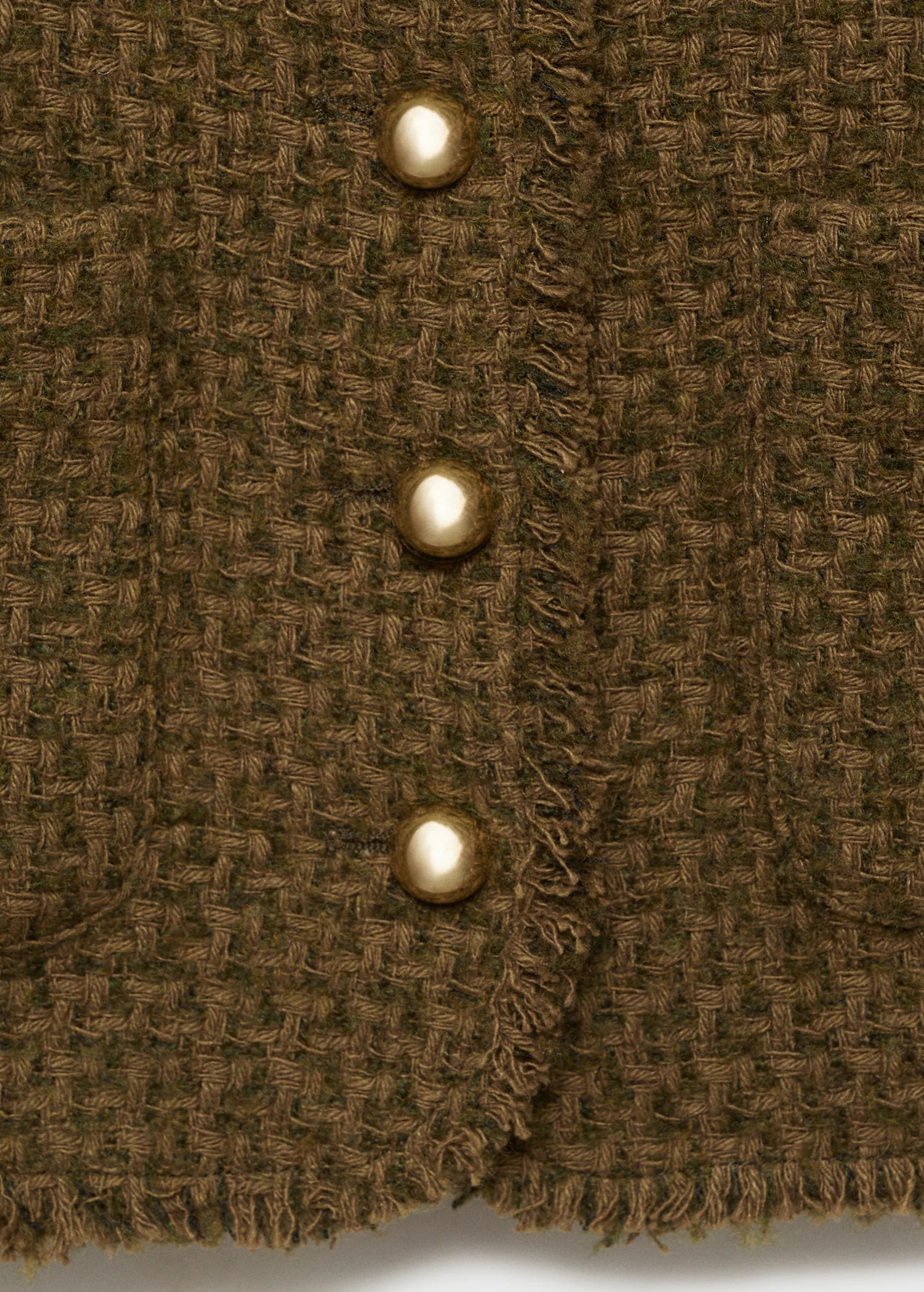 Tweed Jacket With Jewel Buttons