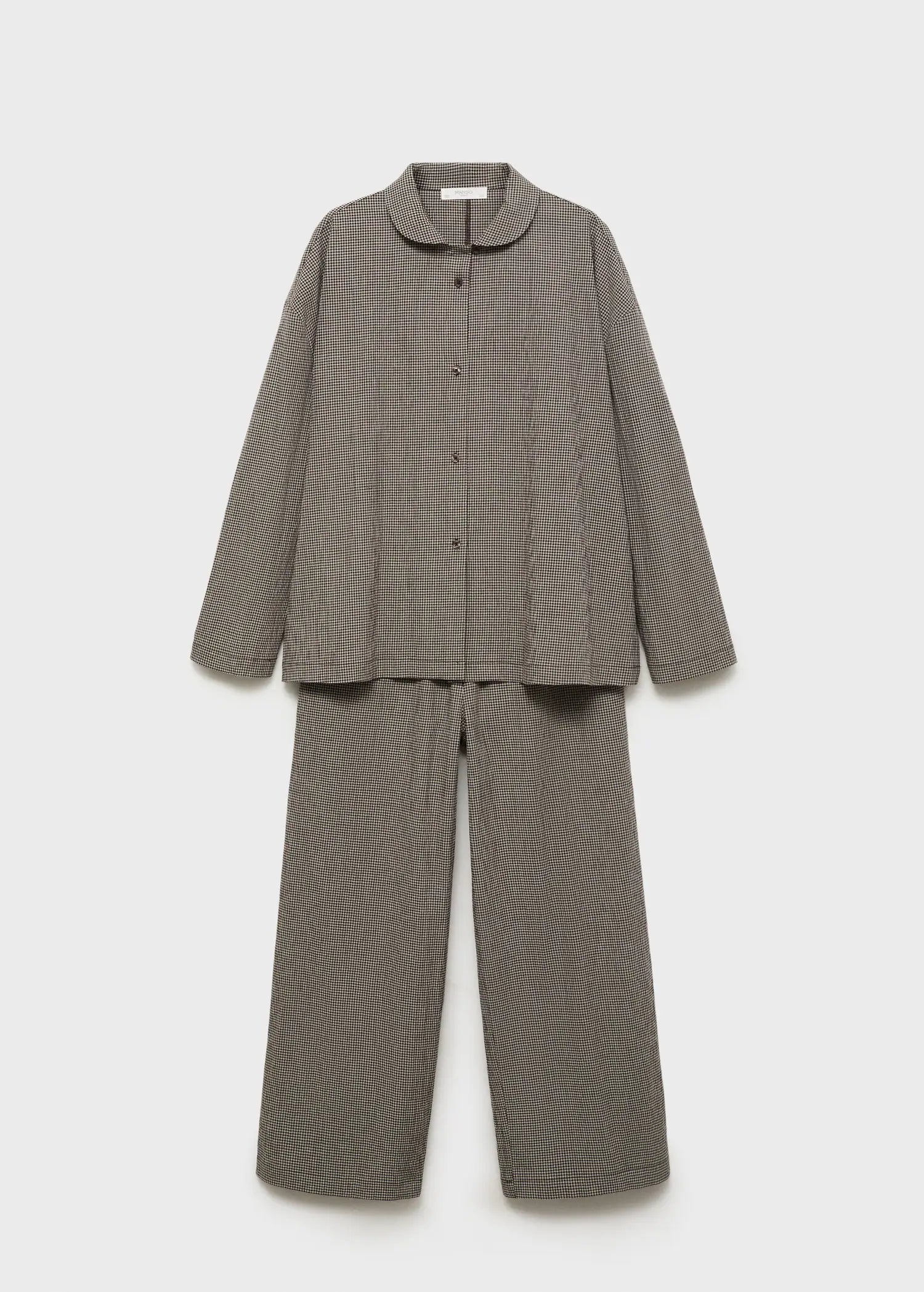 Two Piece Cotton Pyjamas In Gingham Check