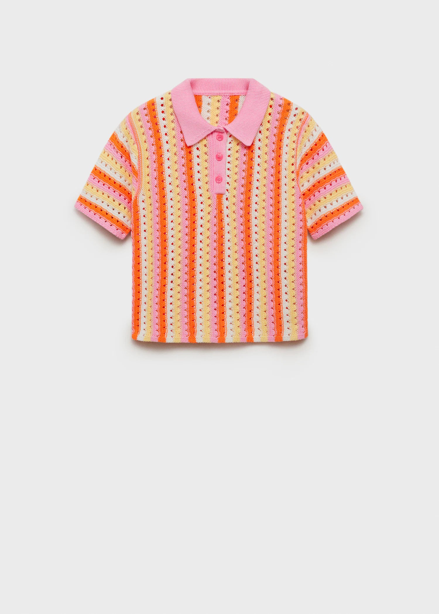 Two Tone Striped Crochet Sweater