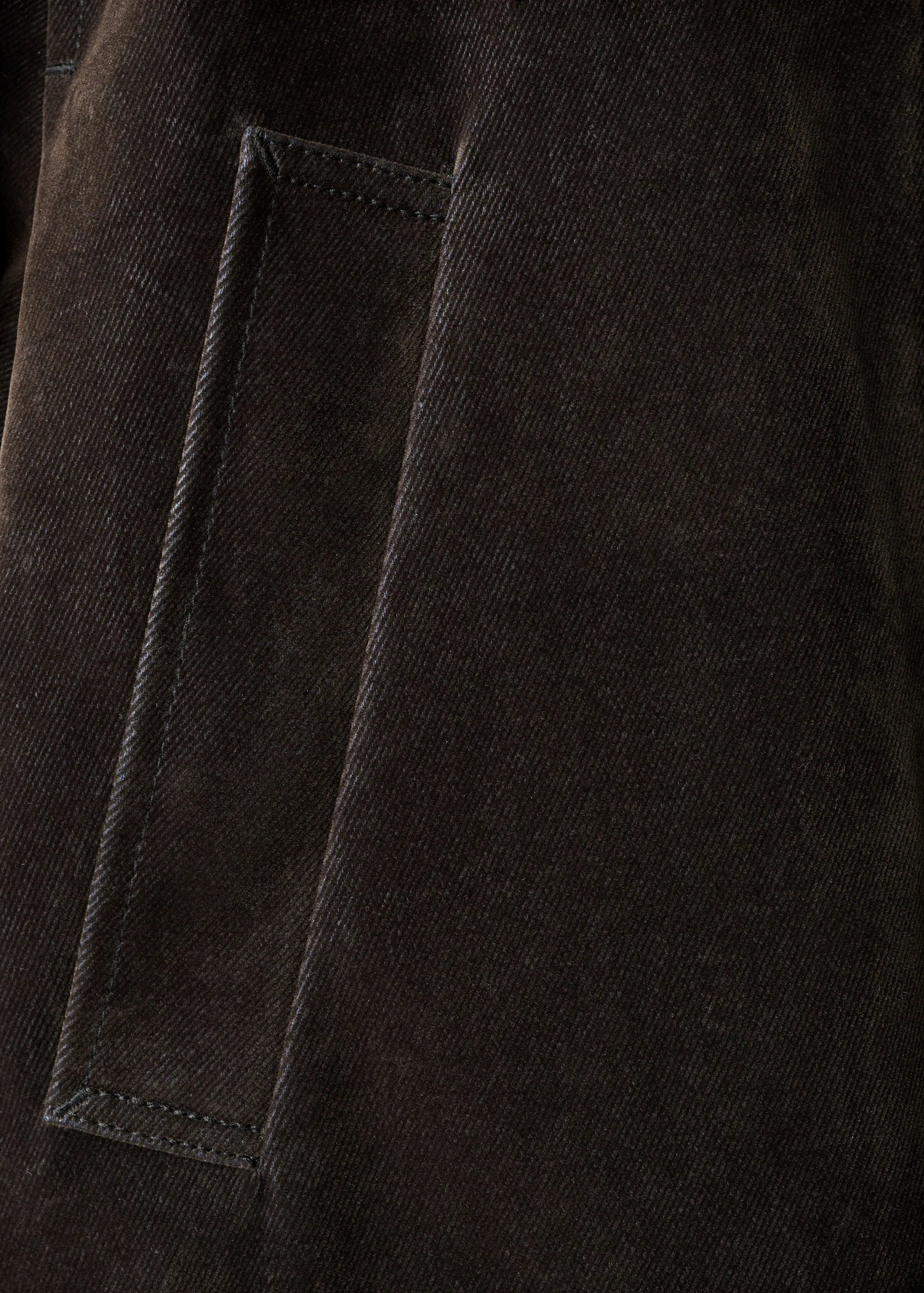 Velvet Finish Parka With Fur Effect Collar
