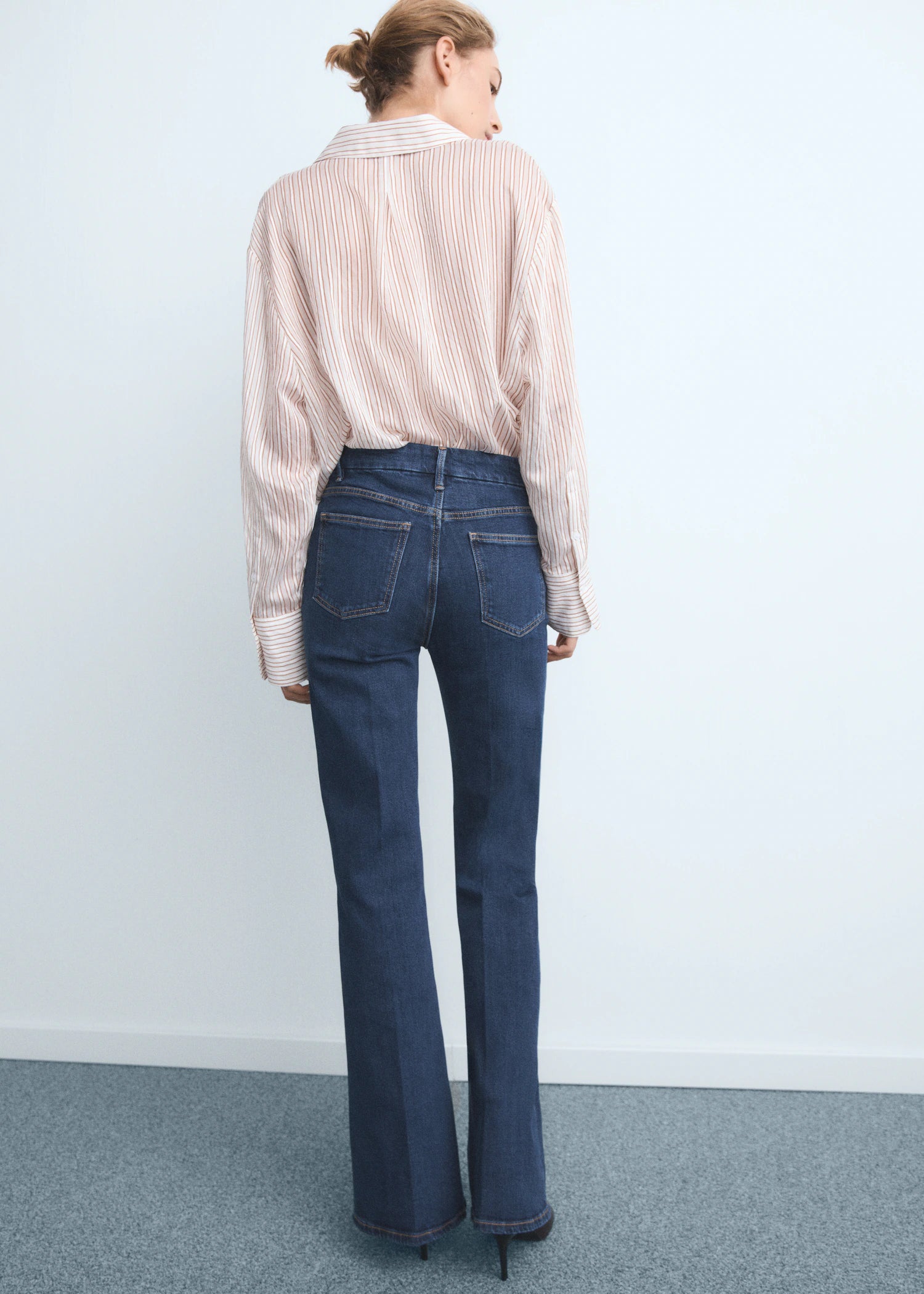 Violet Flared High Rise Jeans