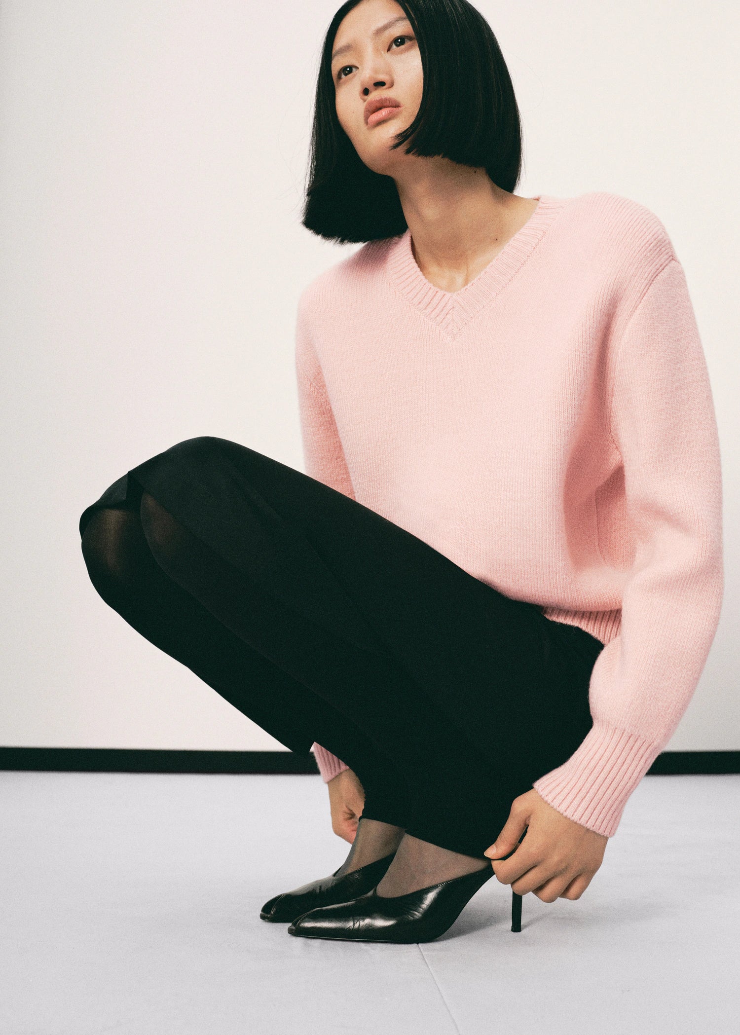 V Neck Knit Sweater