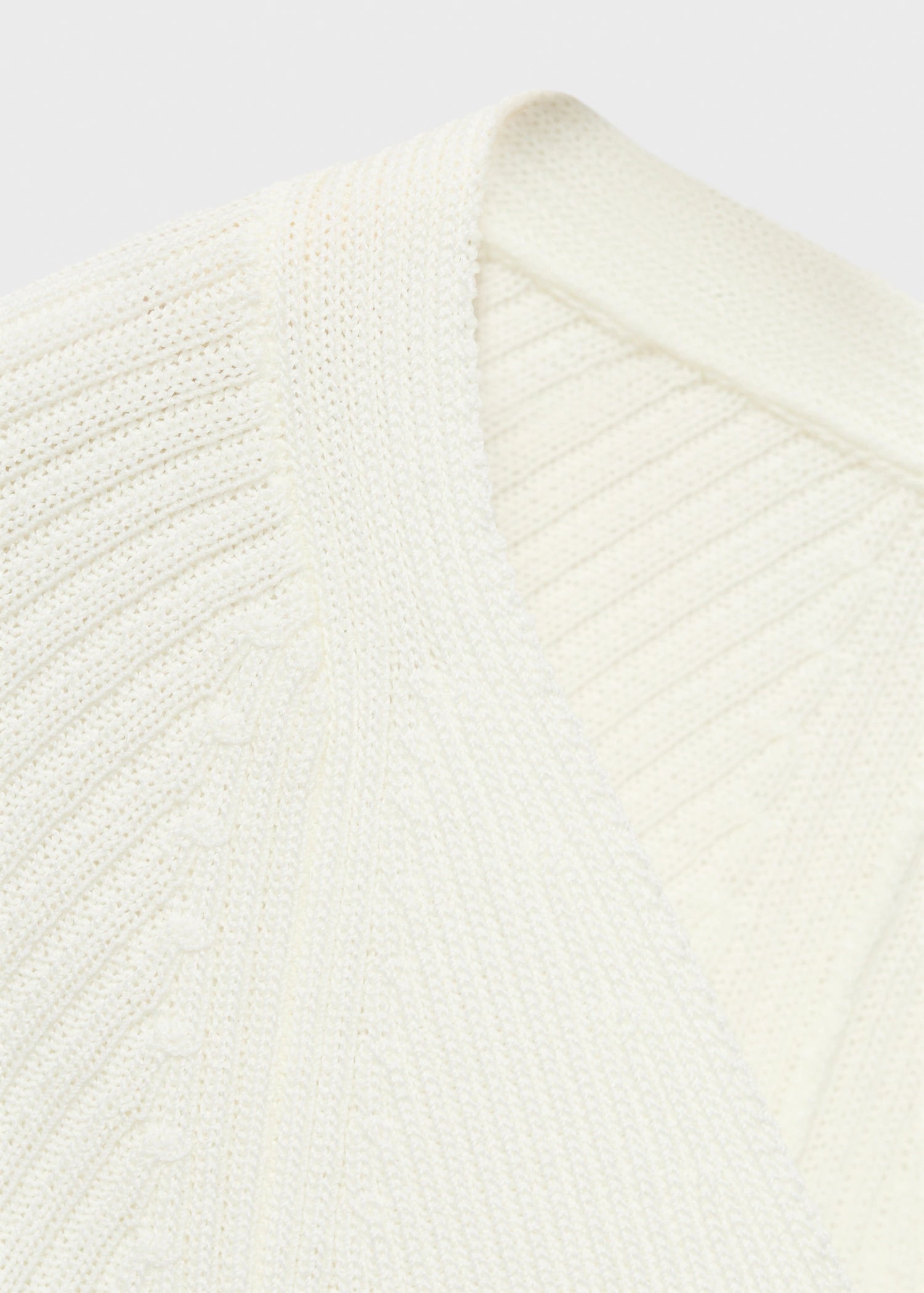 V Neck Ribbed Knit Sweater