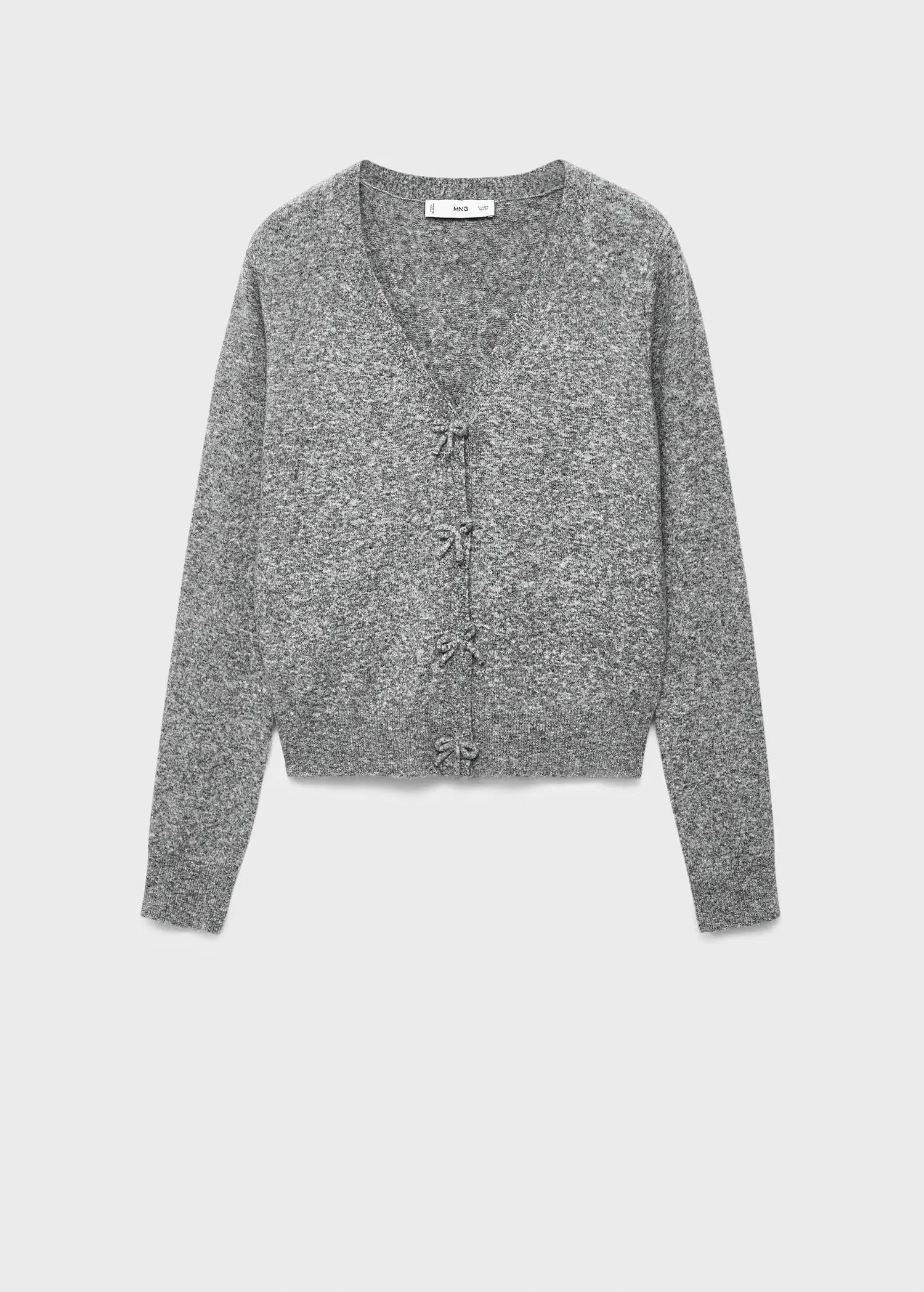 V Neck Wool Blend Cardigan