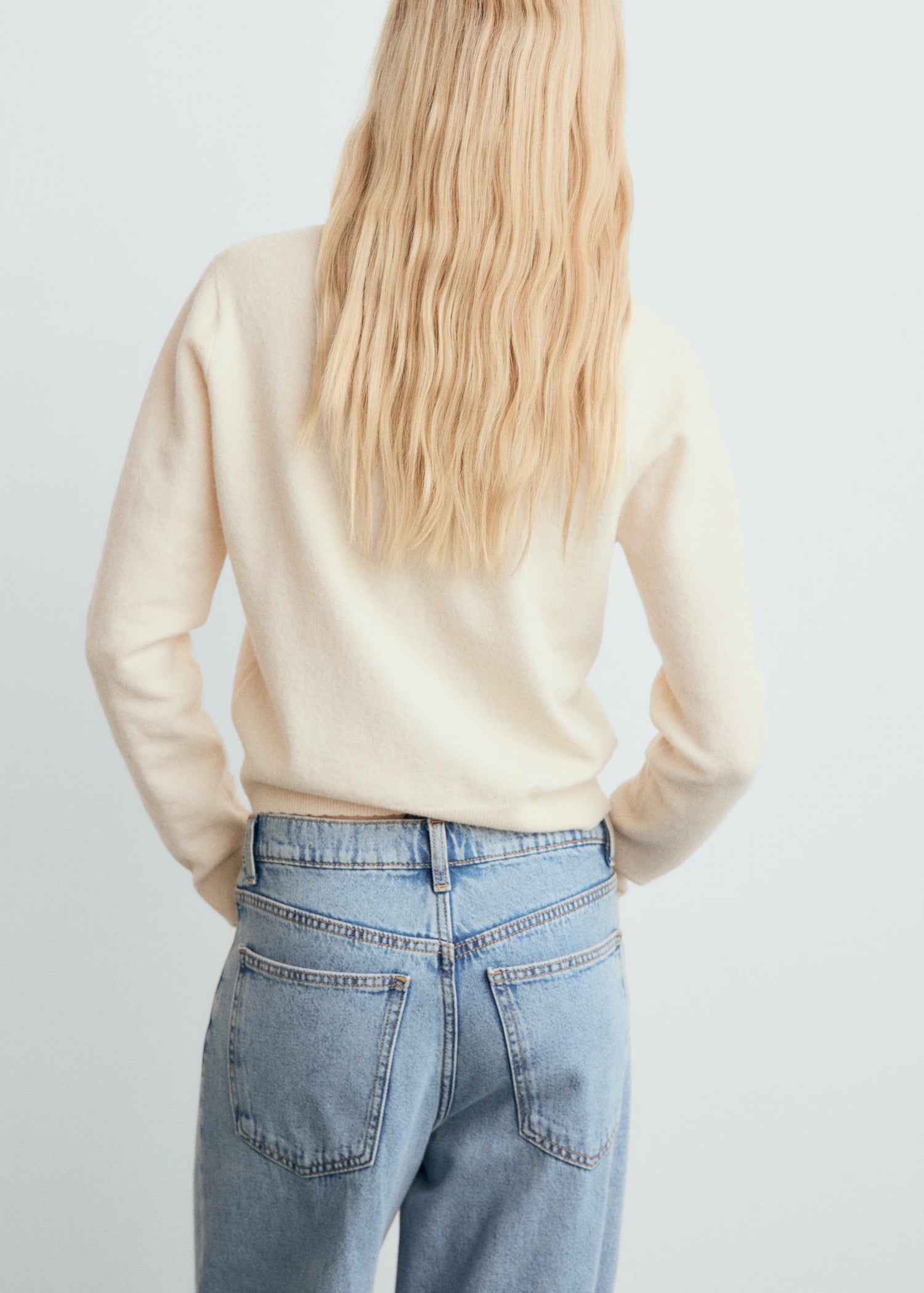 V Neck Wool Blend Cardigan