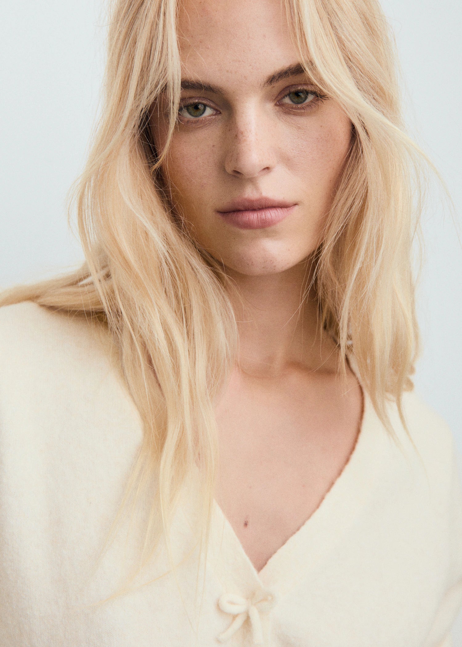 V Neck Wool Blend Cardigan