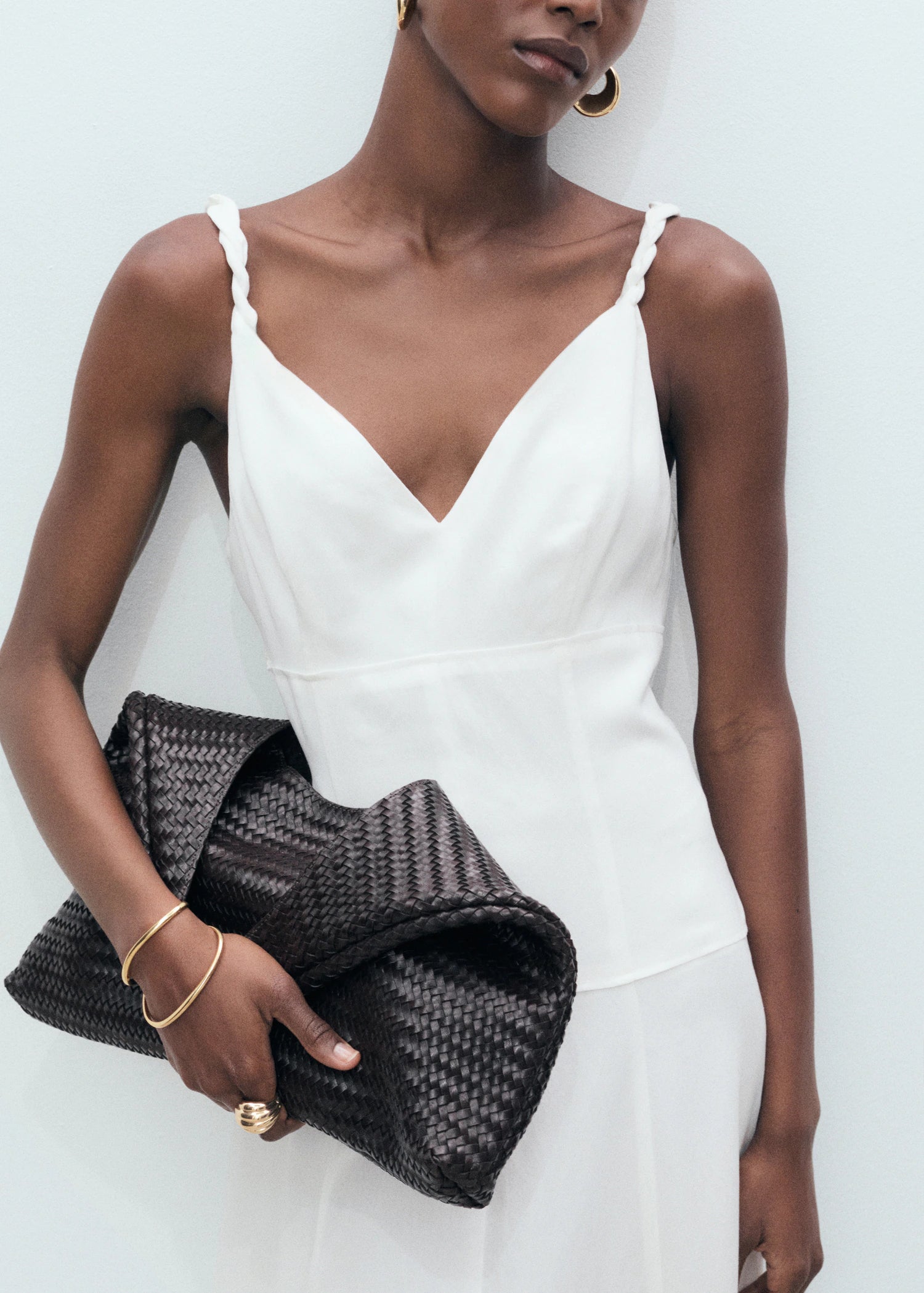 V Neckline Long Dress