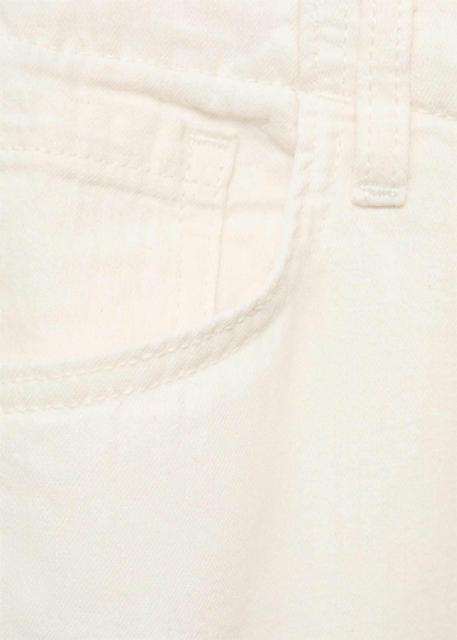 Wide Leg Denim Trousers With Belt