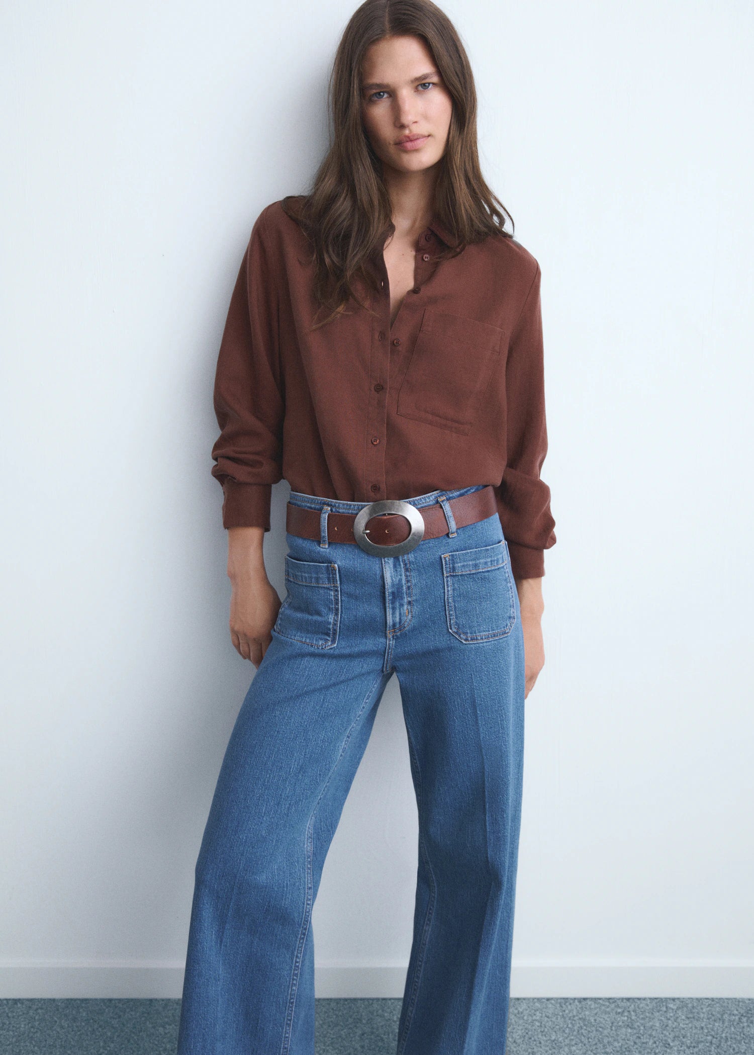 Wide Leg Jeans With Pockets