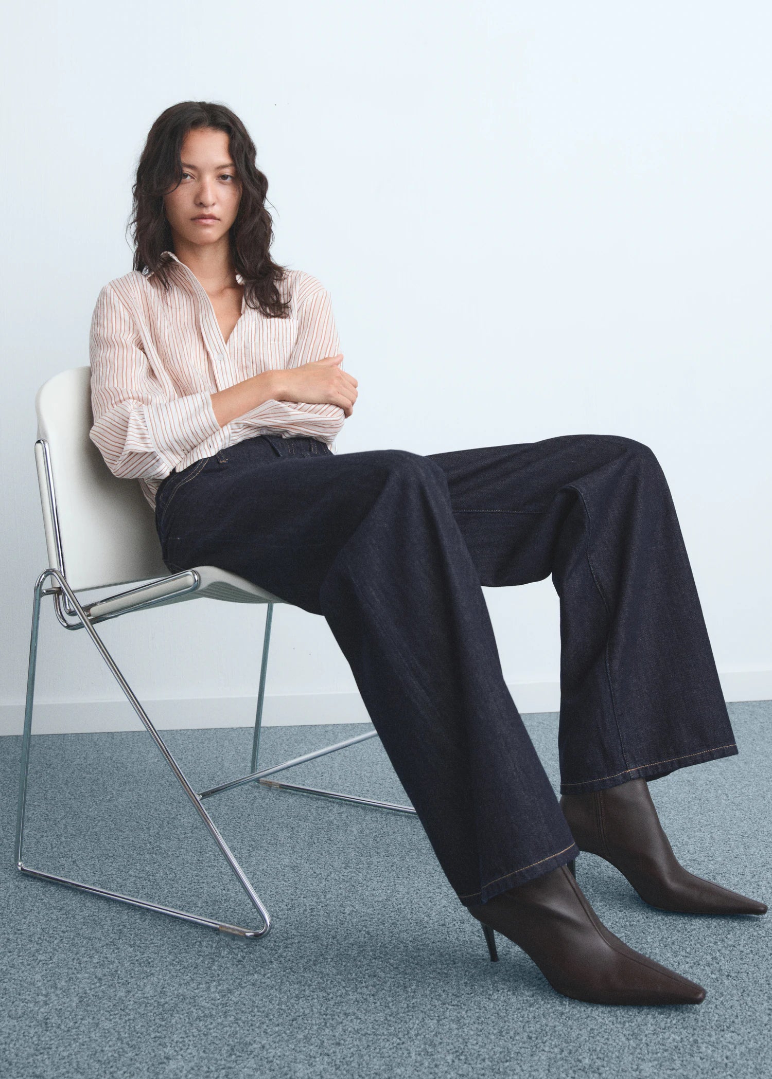 Wideleg Mid Rise Jeans