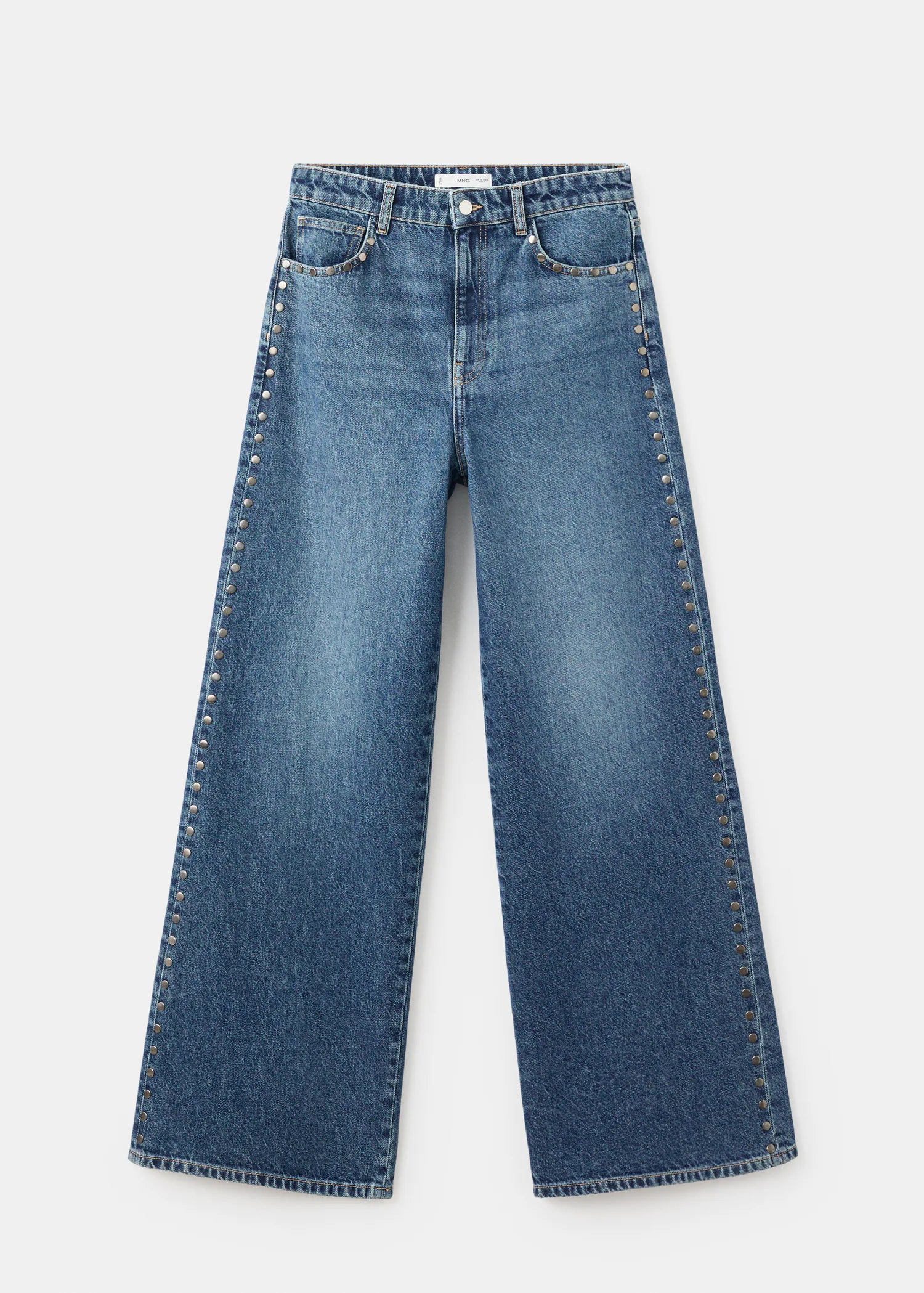 Wide Leg Studded Jeans