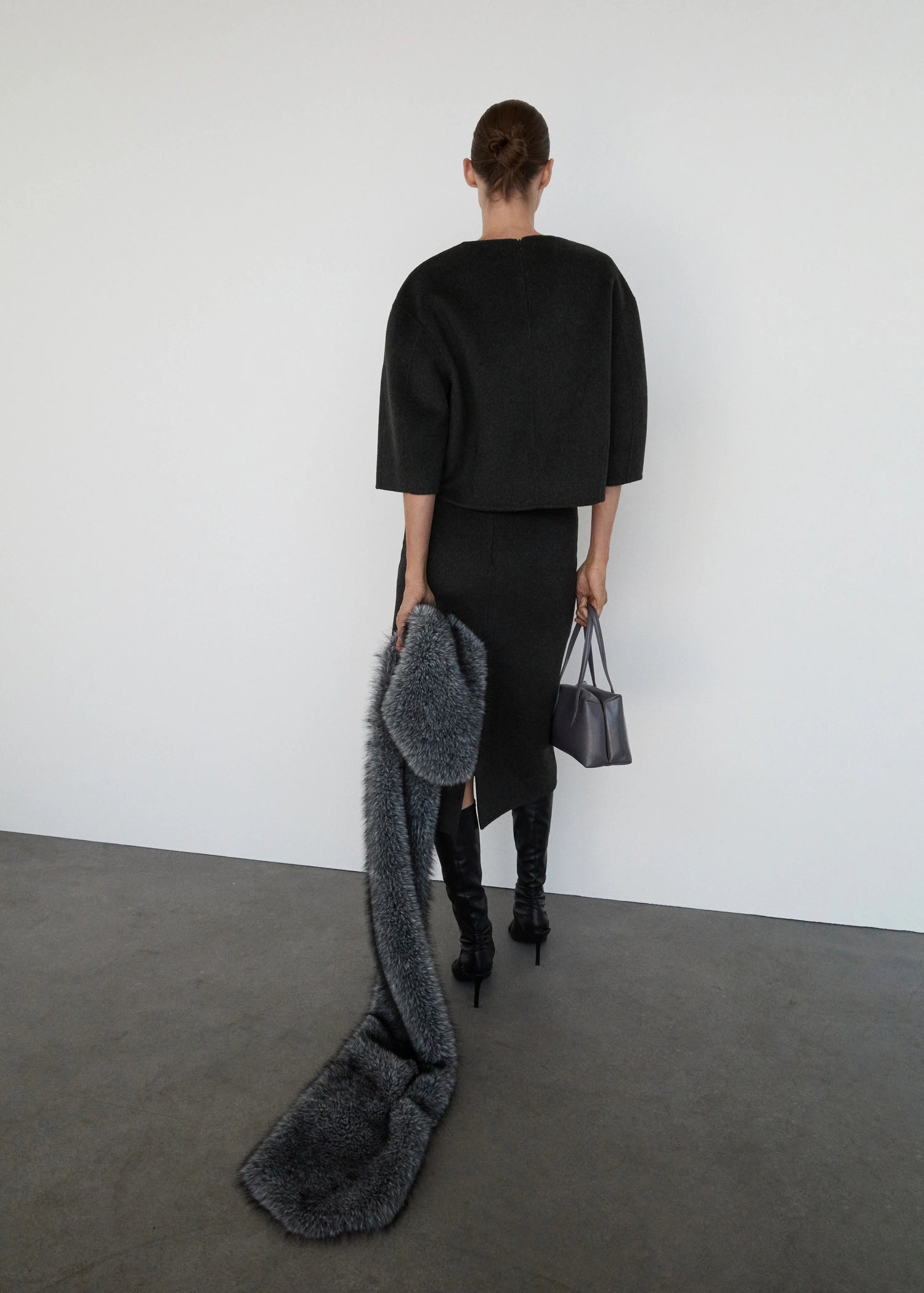 Wool Top With Three Quarter Sleeve