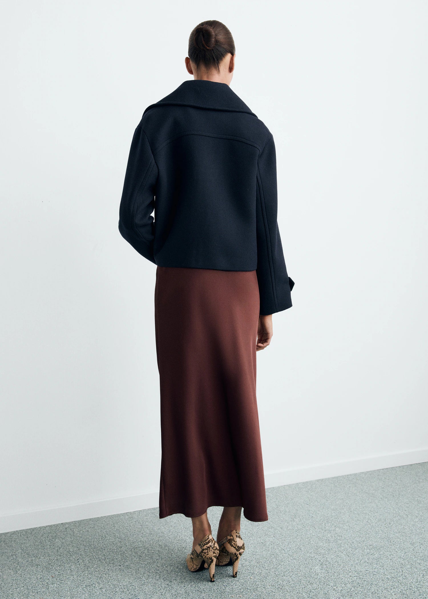 Wool Blend Jacket With Maxi Lapels