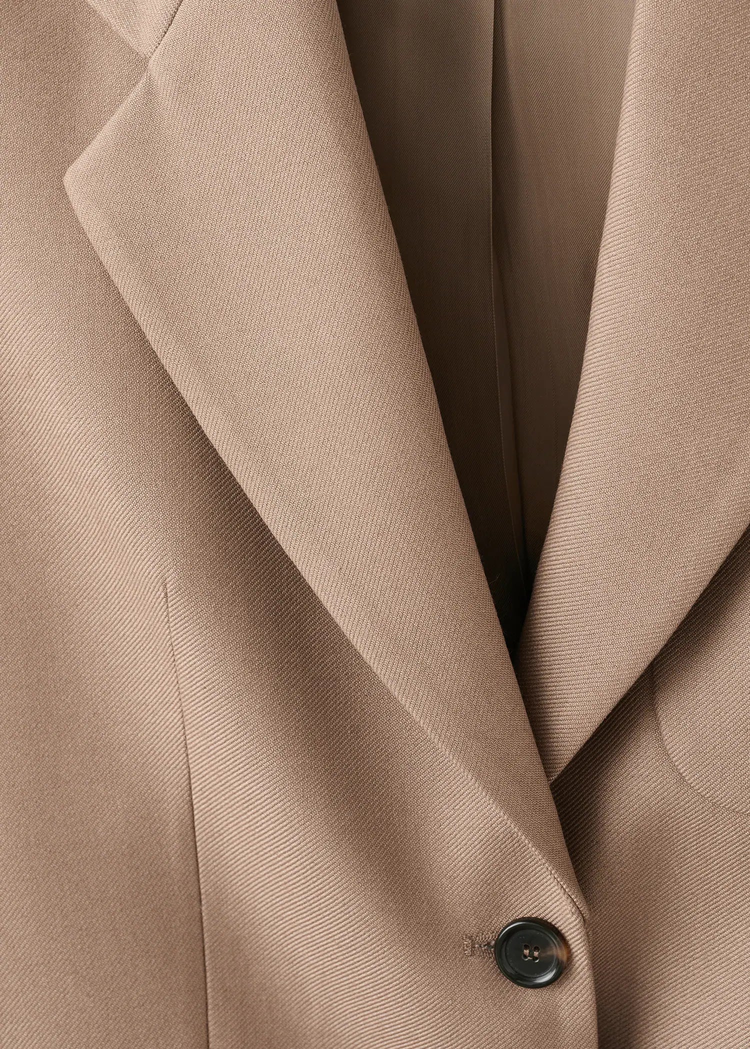 Wool Blend Suit Jacket With Pockets